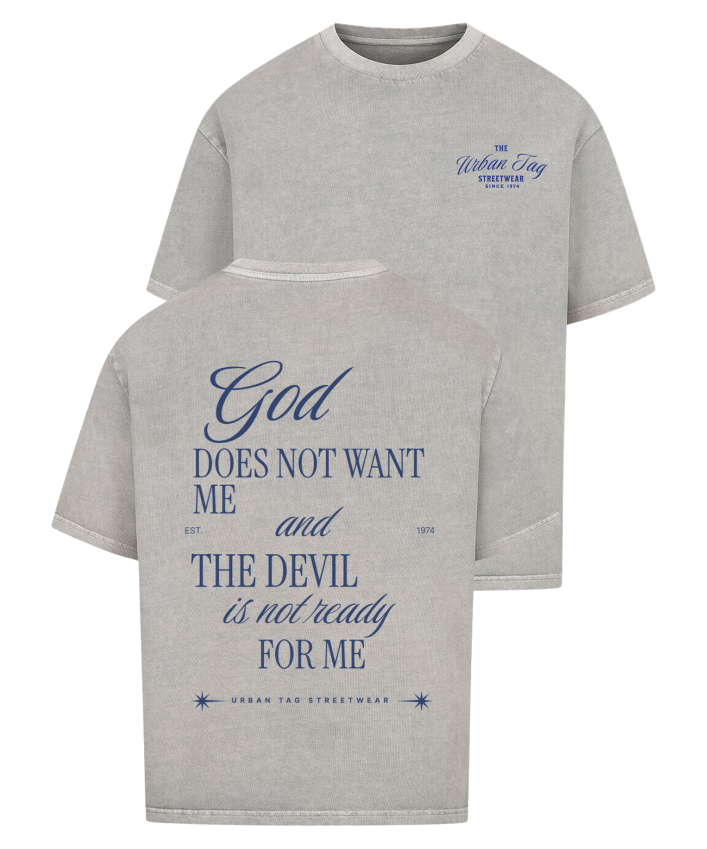 Urban Tag Oversized T-Shirt – "God & Devil"