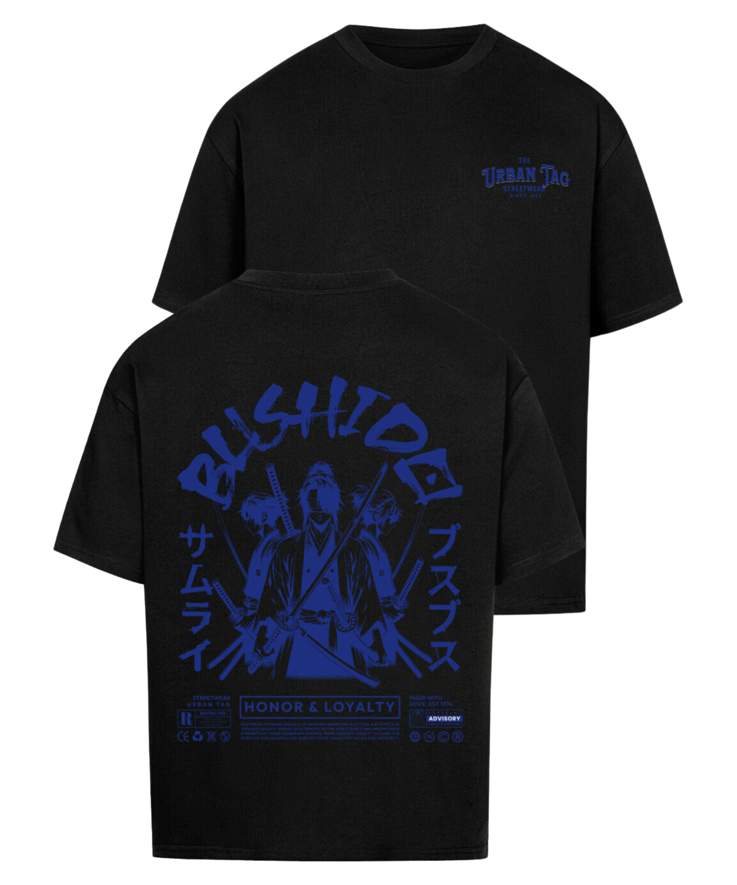 Urban Tag Oversized T-Shirt – "Bushido Samurai"