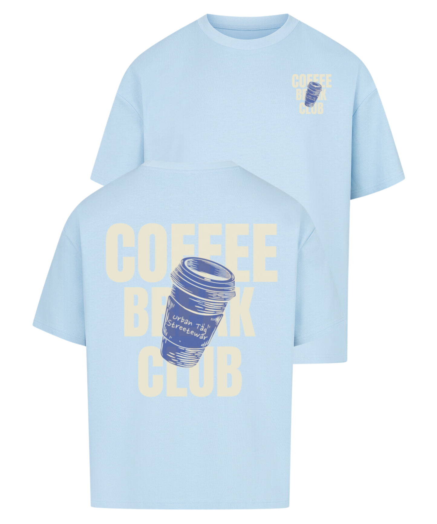 Urban Tag Oversized T-Shirt – "Coffee Break"