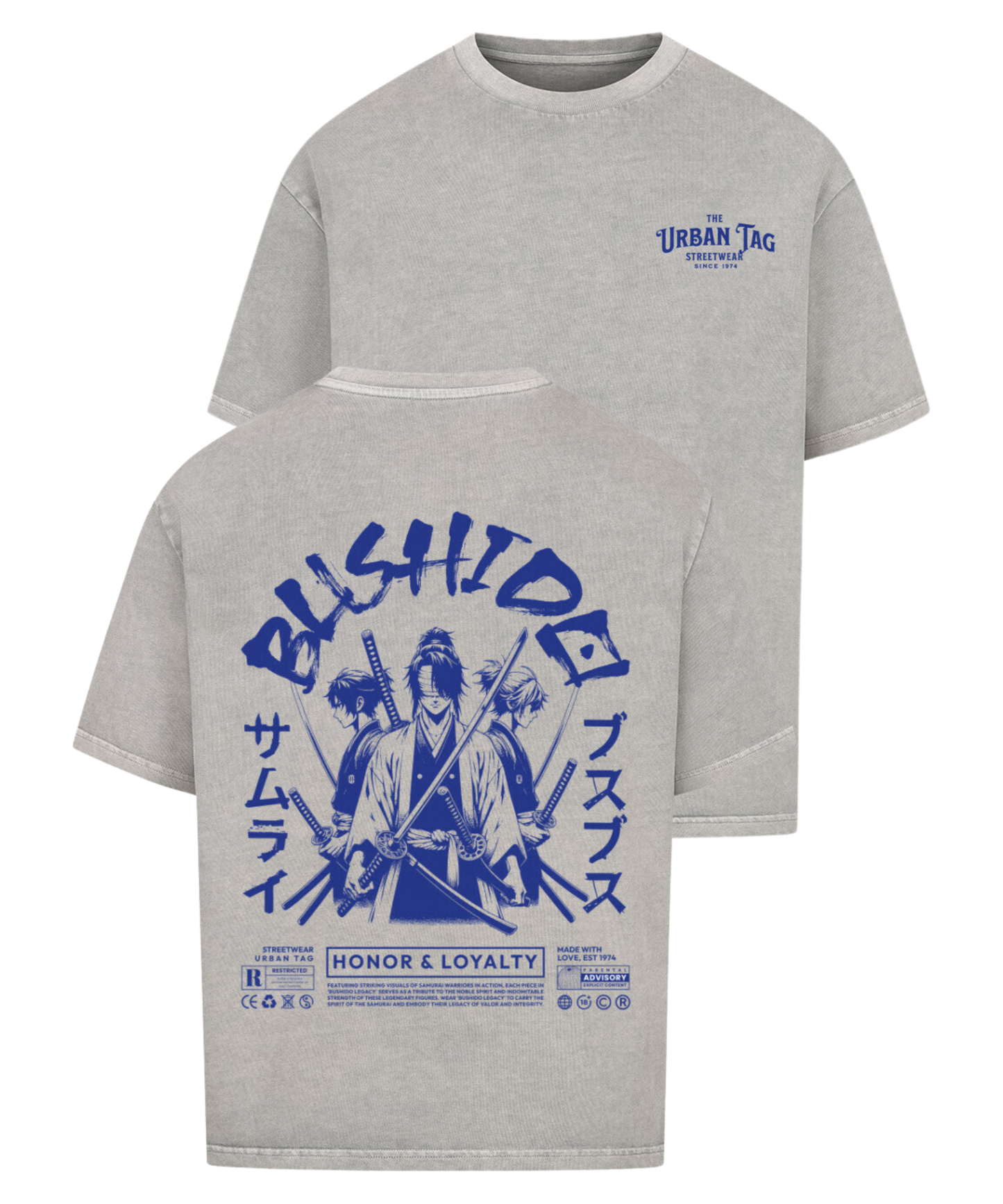 Urban Tag Oversized T-Shirt – "Bushido Samurai"