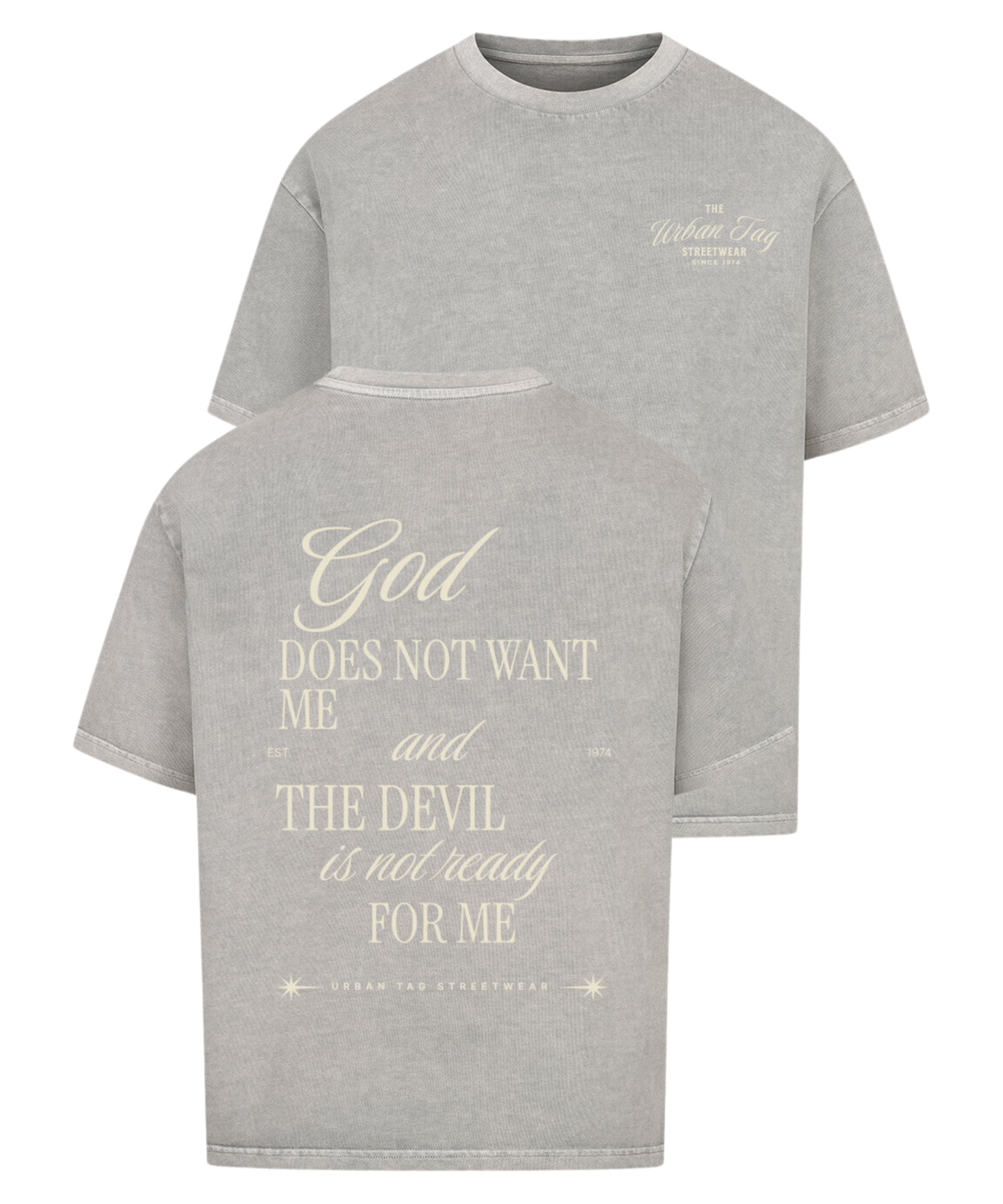 Urban Tag Oversized T-Shirt – "God & Devil"