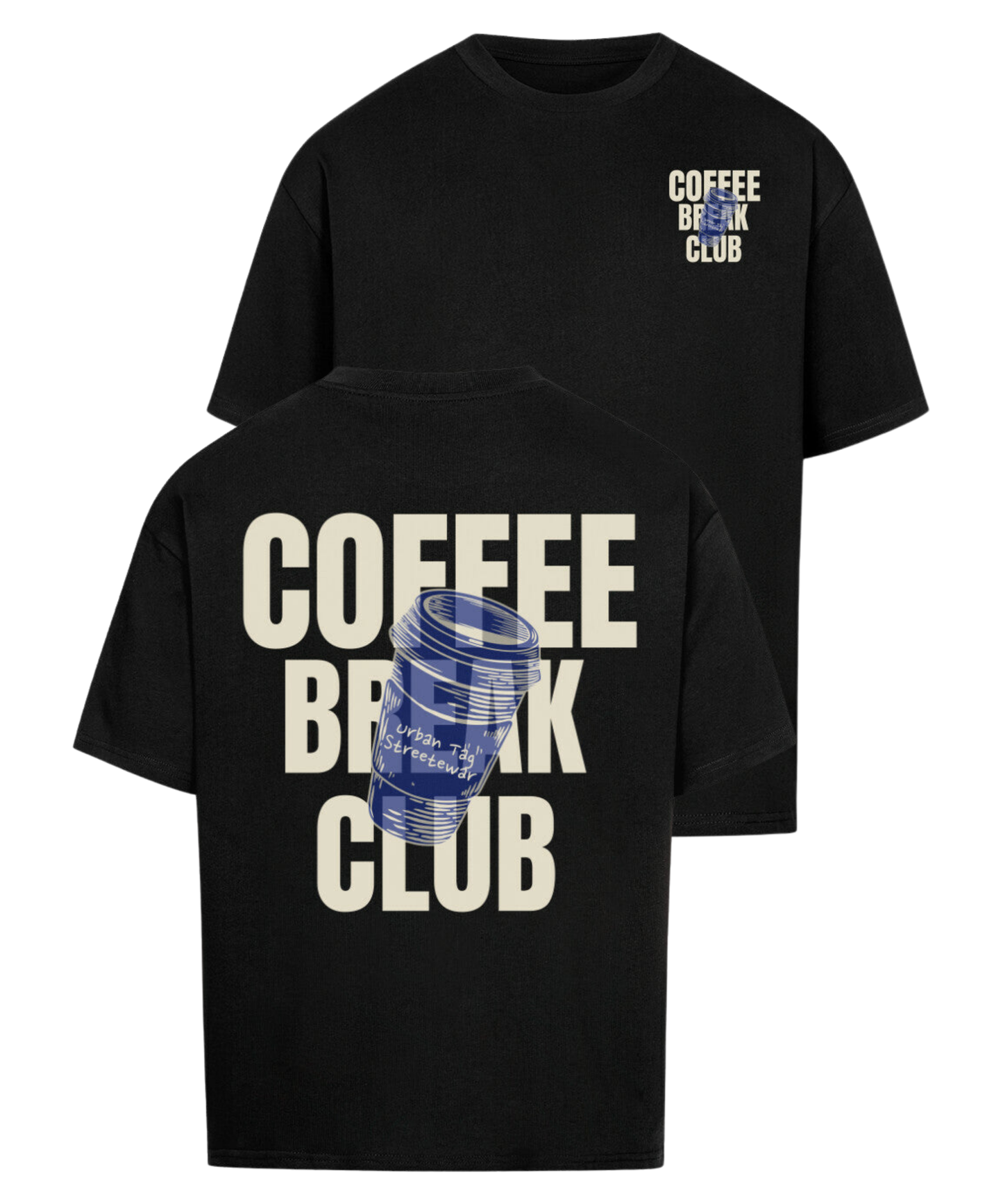 Urban Tag Oversized T-Shirt – "Coffee Break"