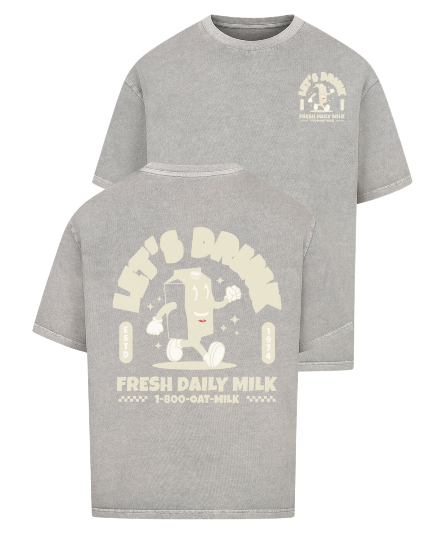 Urban Tag Oversized T-Shirt – "Fresh Daily Milk"