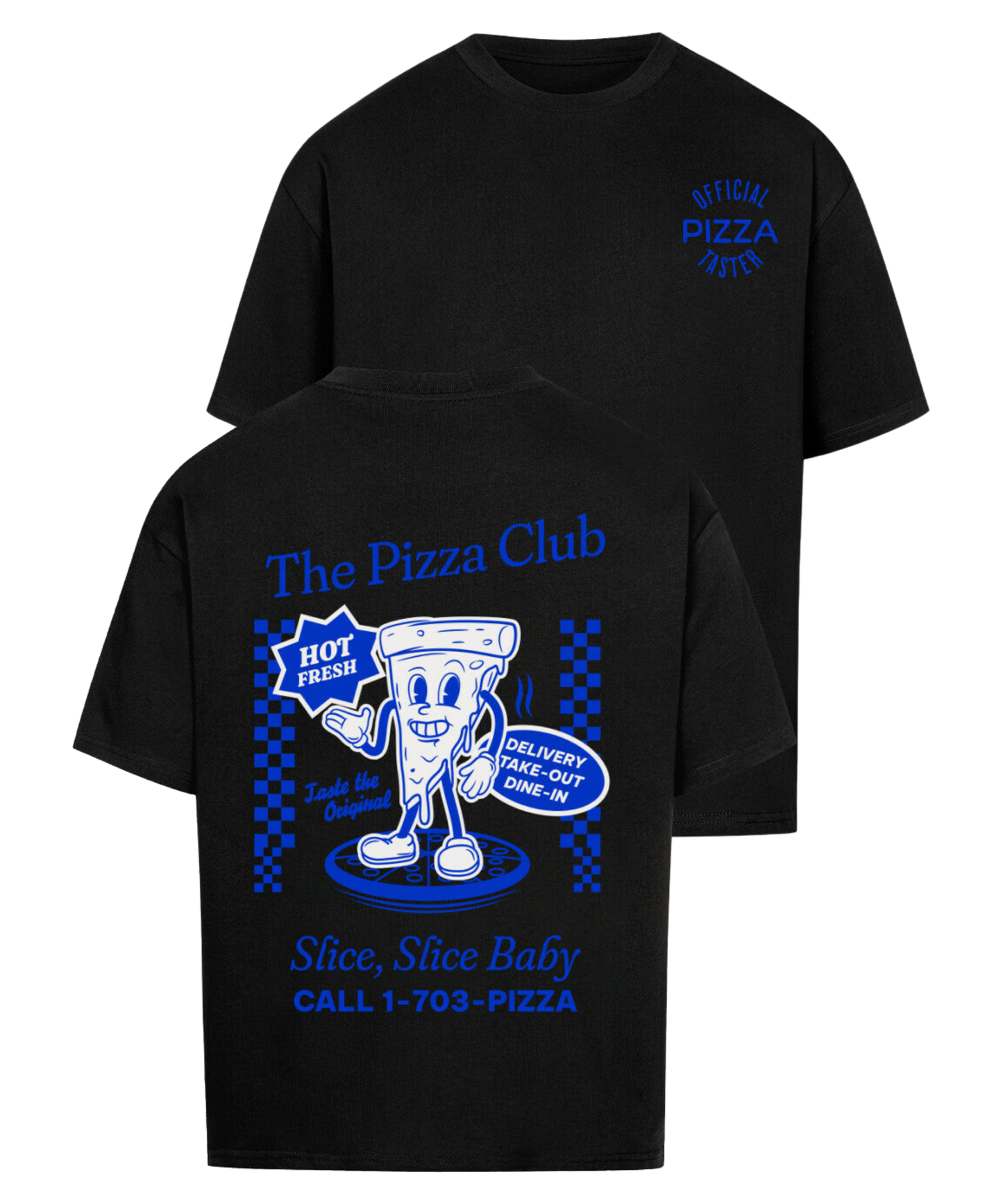 Urban Tag Oversized T-Shirt – "The Pizza Club"