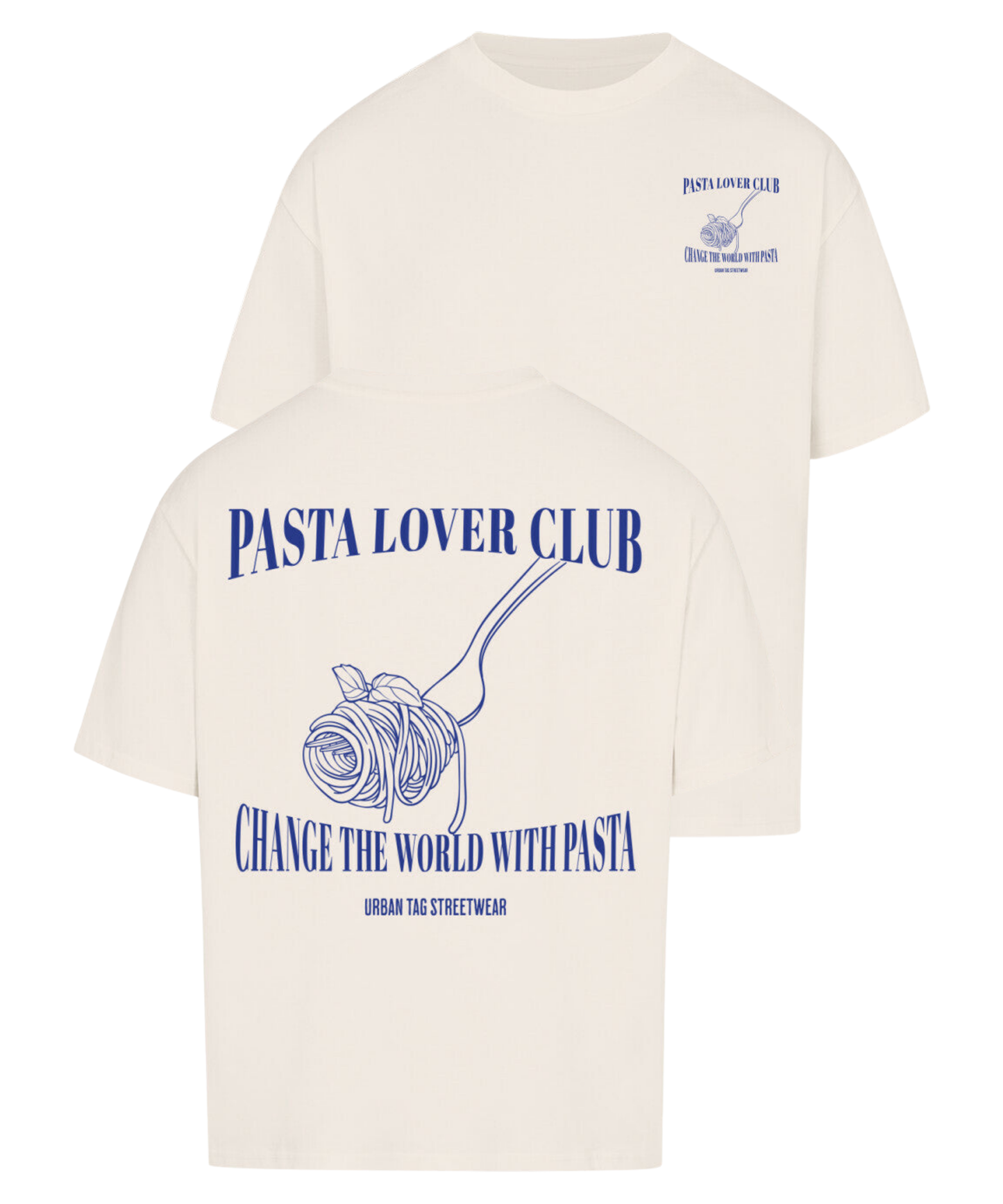 Urban Tag Oversized T-Shirt – "Pasta Lover Club"