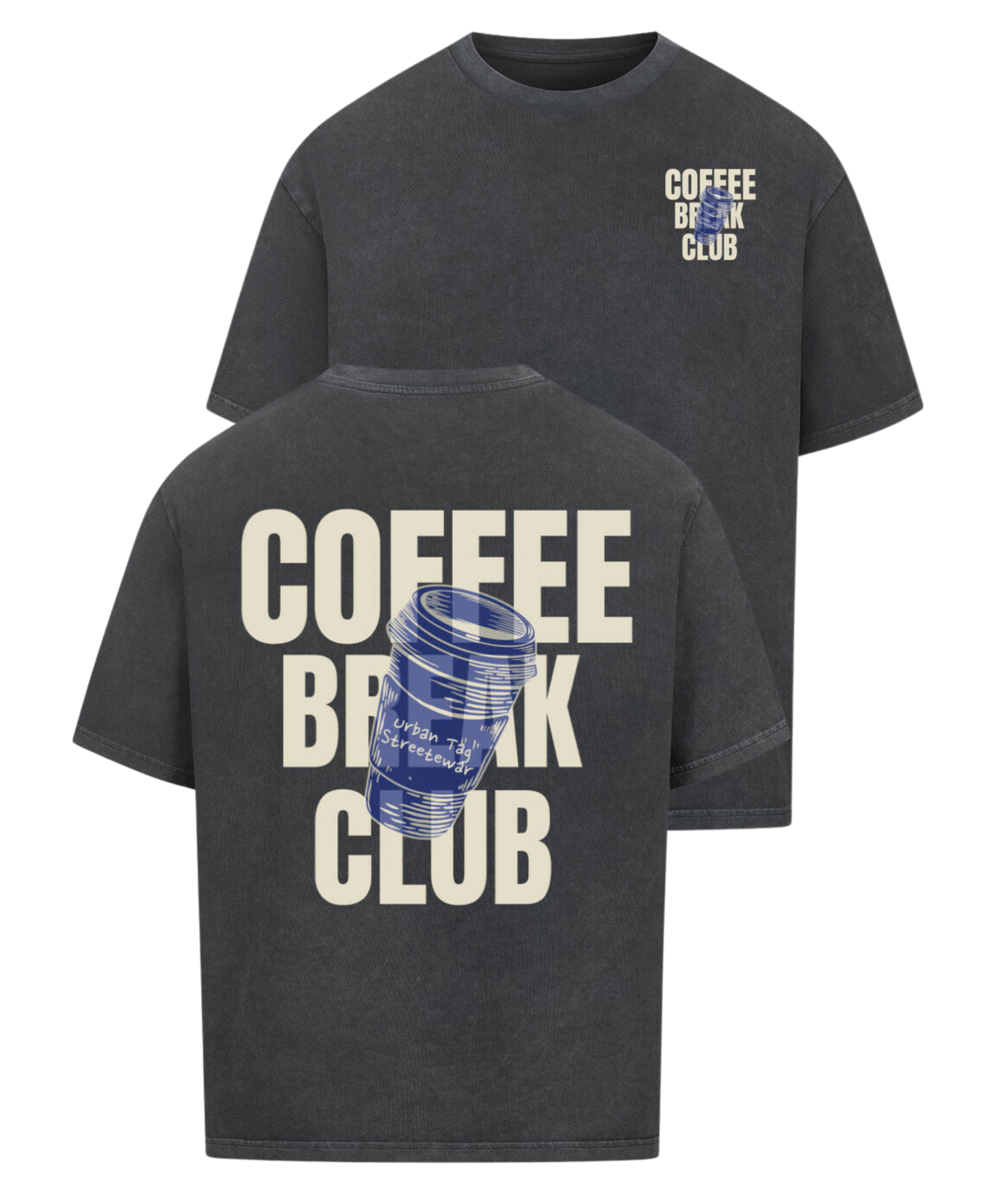 Urban Tag Oversized T-Shirt – "Coffee Break"