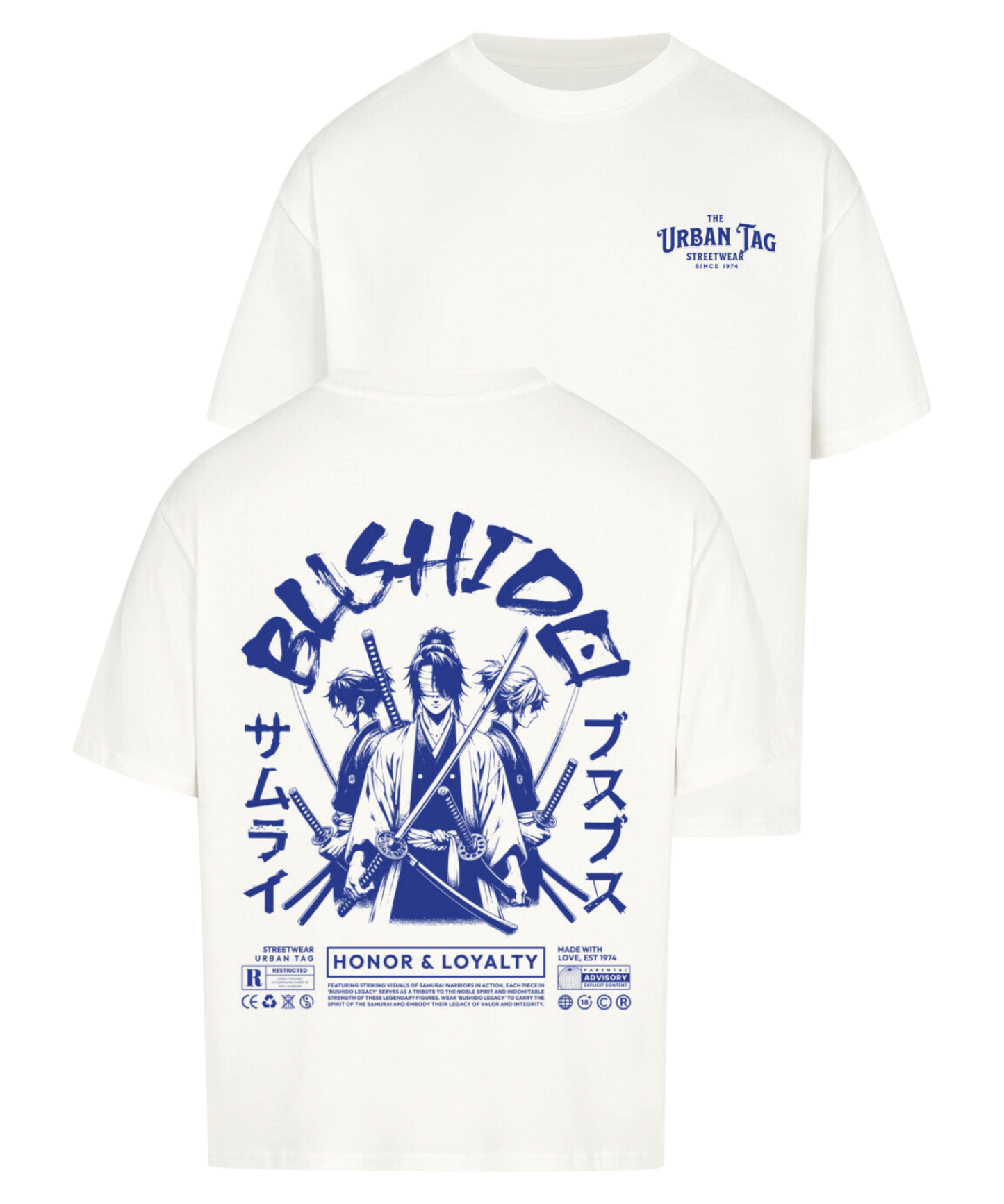 Urban Tag Oversized T-Shirt – "Bushido Samurai"