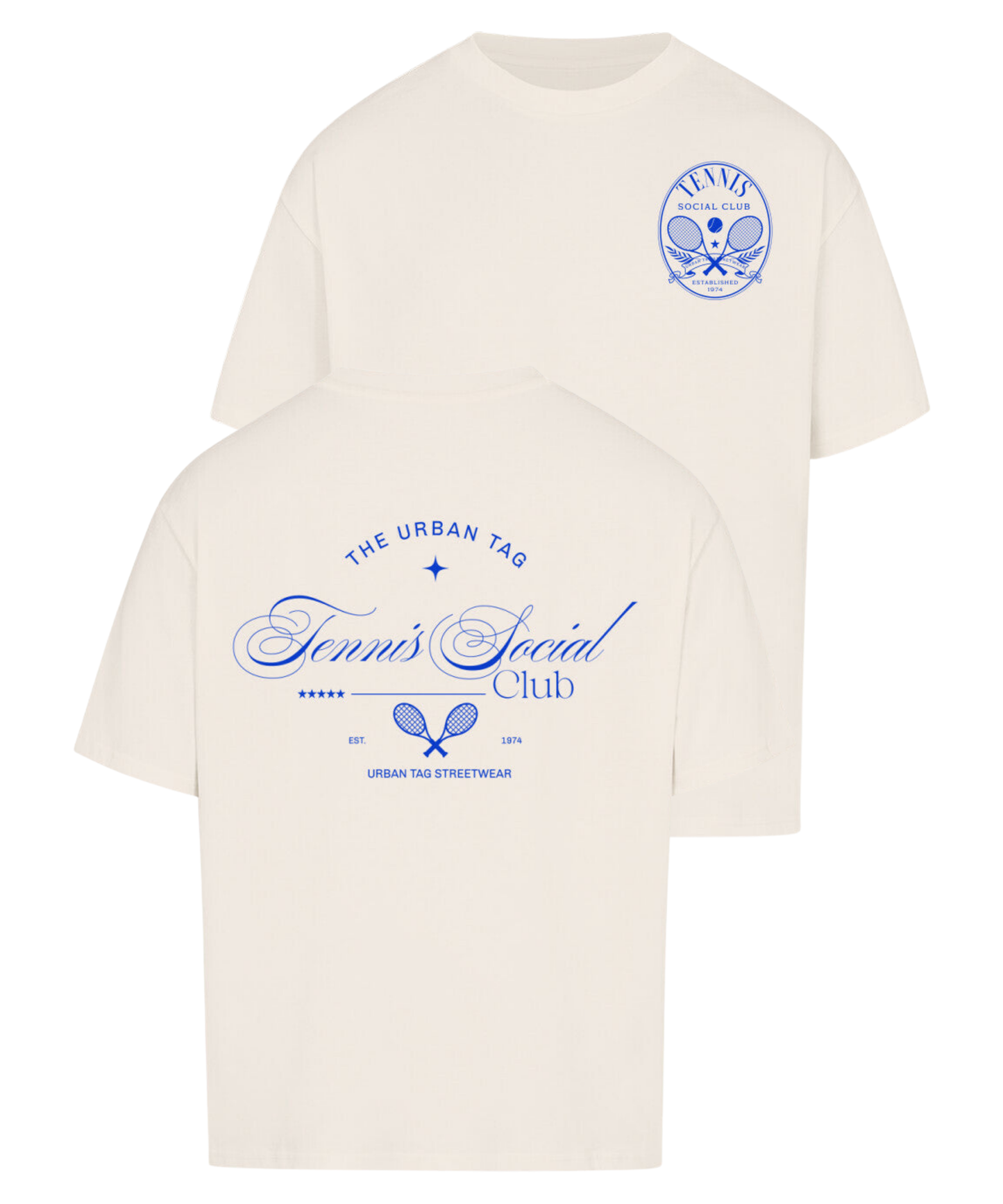 Urban Tag Oversized T-Shirt – "Tennis Social Club"