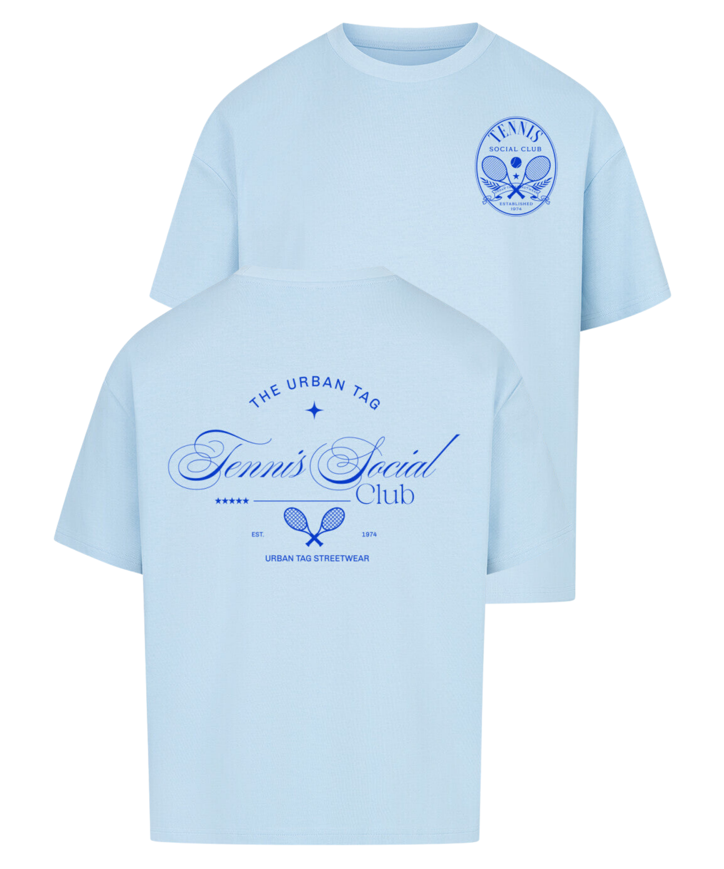 Urban Tag Oversized T-Shirt – "Tennis Social Club"