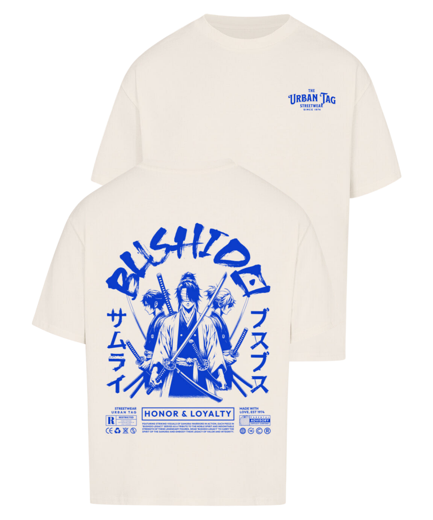 Urban Tag Oversized T-Shirt – "Bushido Samurai"