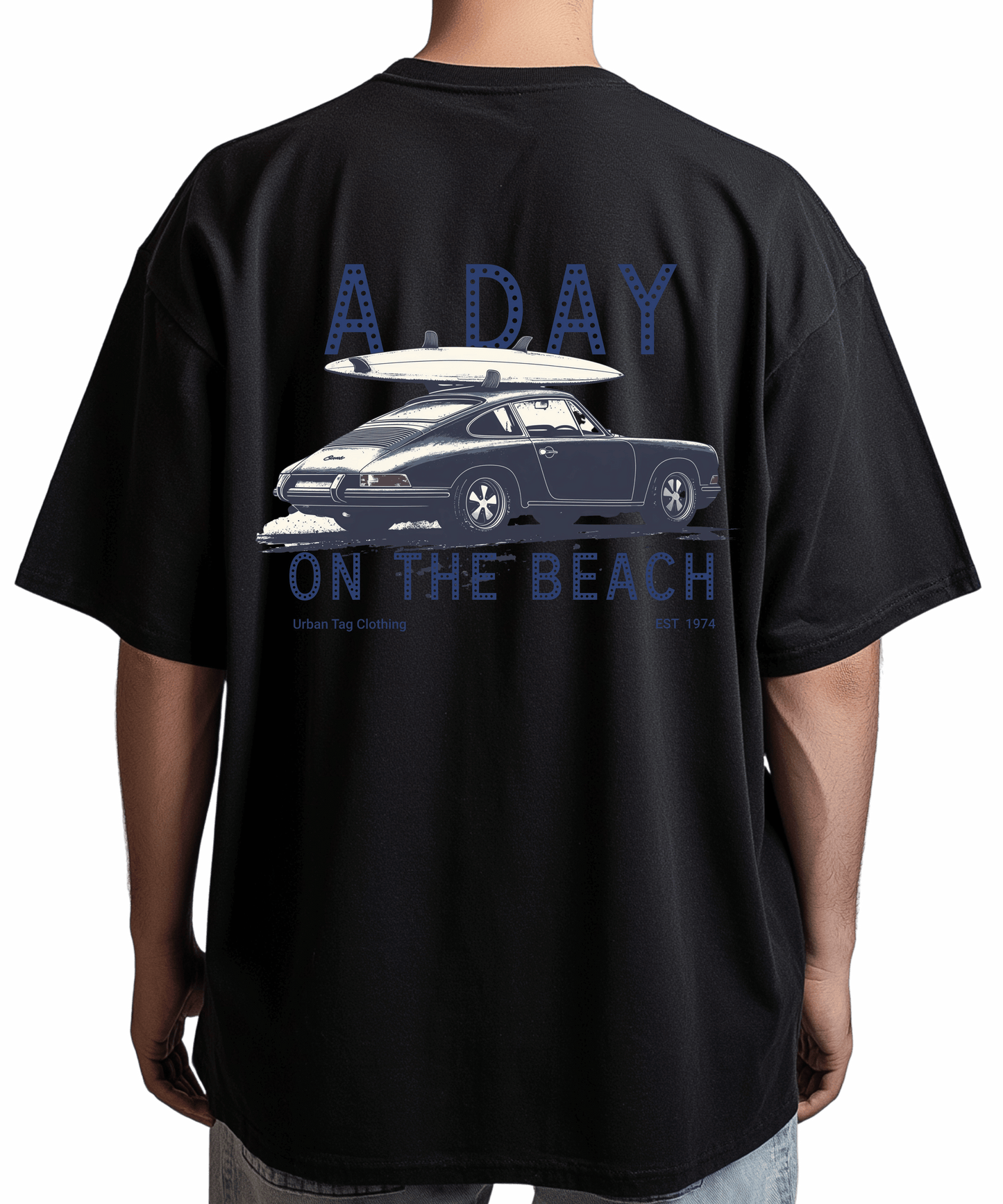 Urban Tag Oversized T-Shirt – "A Day on the Beach"