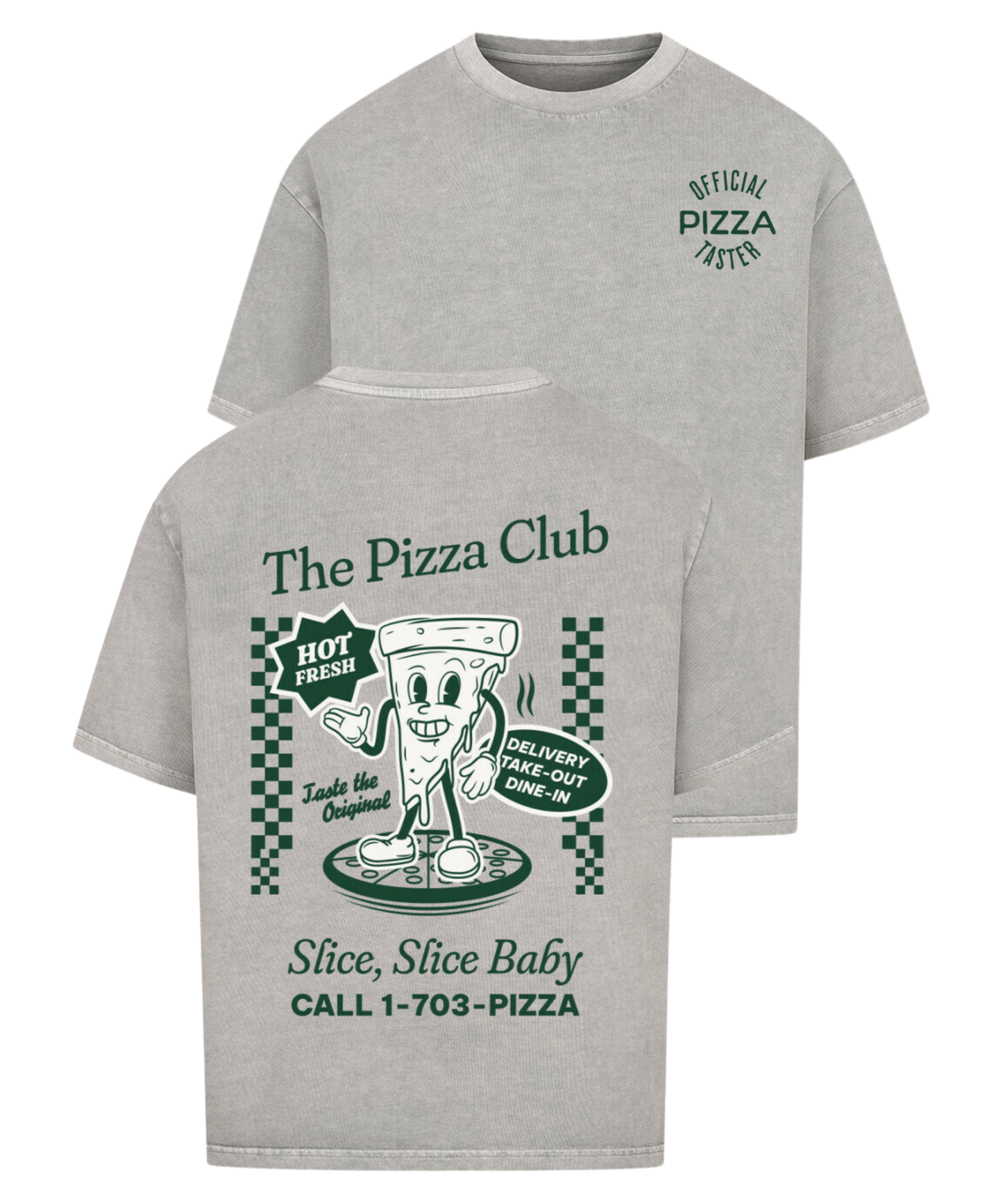Urban Tag Oversized T-Shirt – "The Pizza Club"