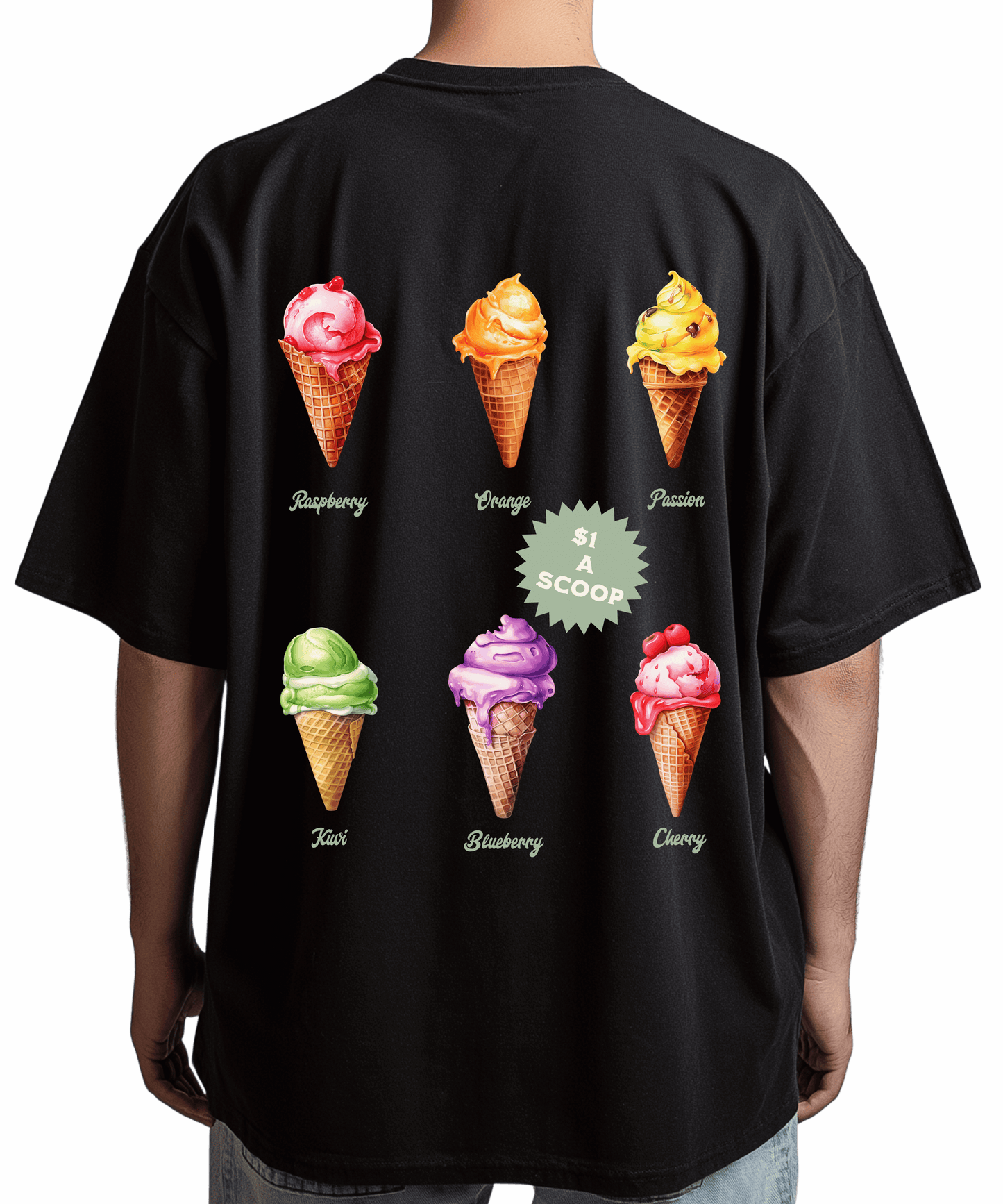 Urban Tag Oversized T-Shirt – "Ice Cream Club"