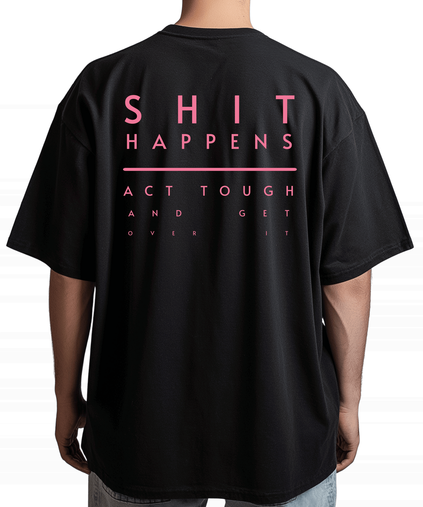 Urban Tag Oversized T-Shirt – "Shit Happens"