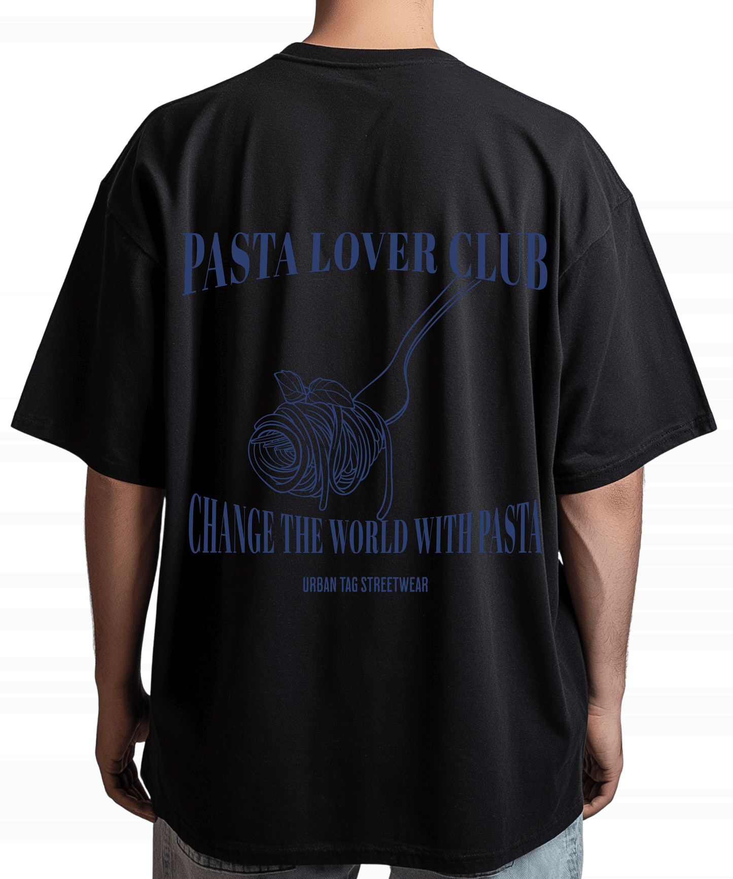 Urban Tag Oversized T-Shirt – "Pasta Lover Club"