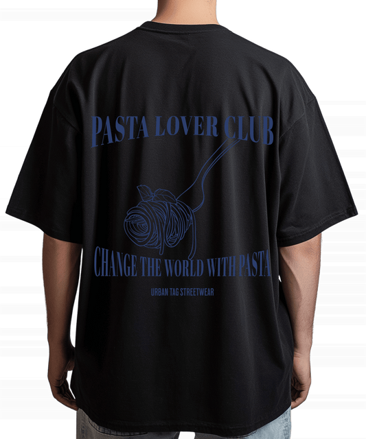 Urban Tag Oversized T-Shirt – "Pasta Lover Club"