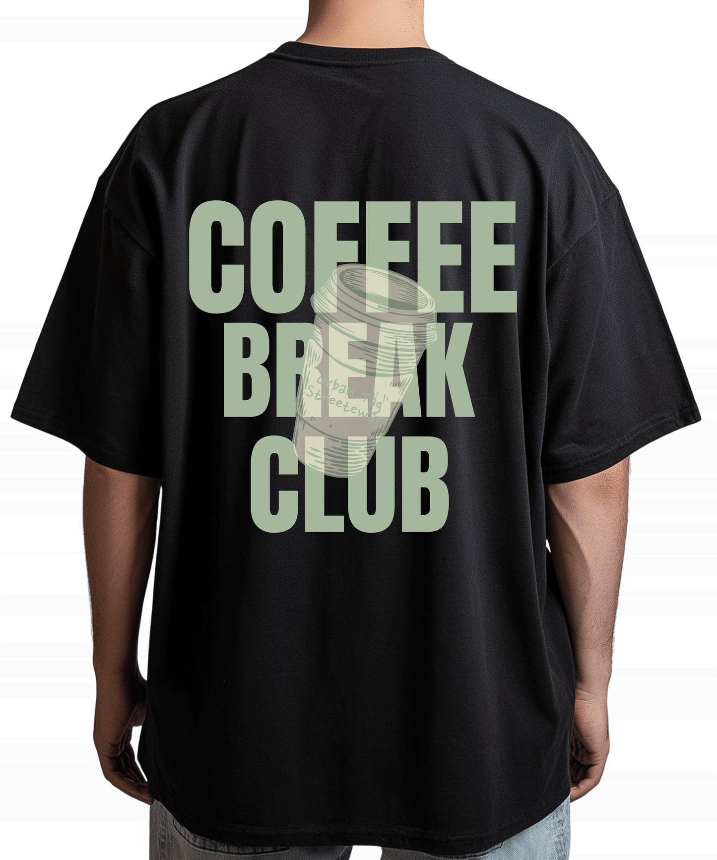 Urban Tag Oversized T-Shirt – "Coffee Break"