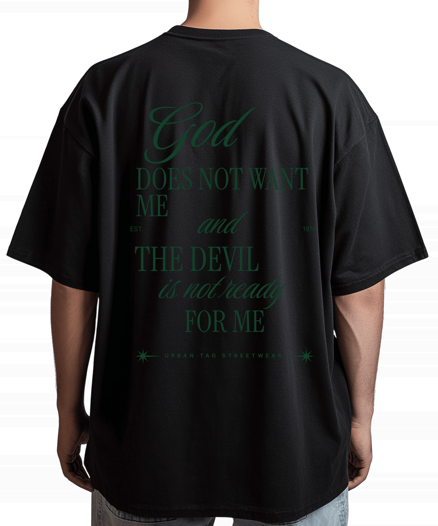 Urban Tag Oversized T-Shirt – "God & Devil"