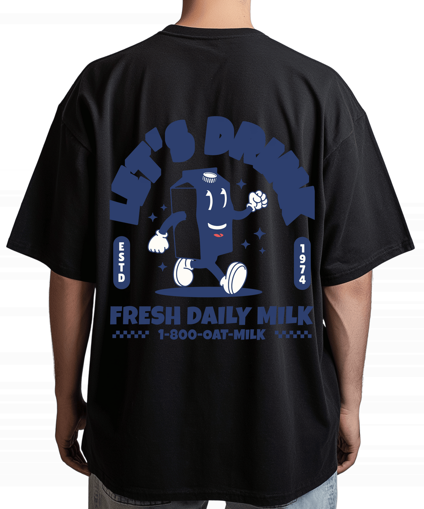Urban Tag Oversized T-Shirt – "Fresh Daily Milk"