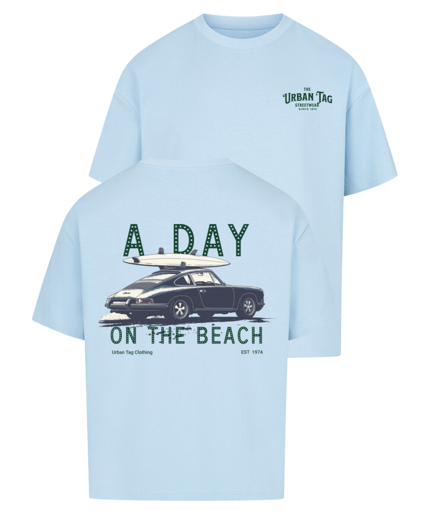 Urban Tag Oversized T-Shirt – "A Day on the Beach"
