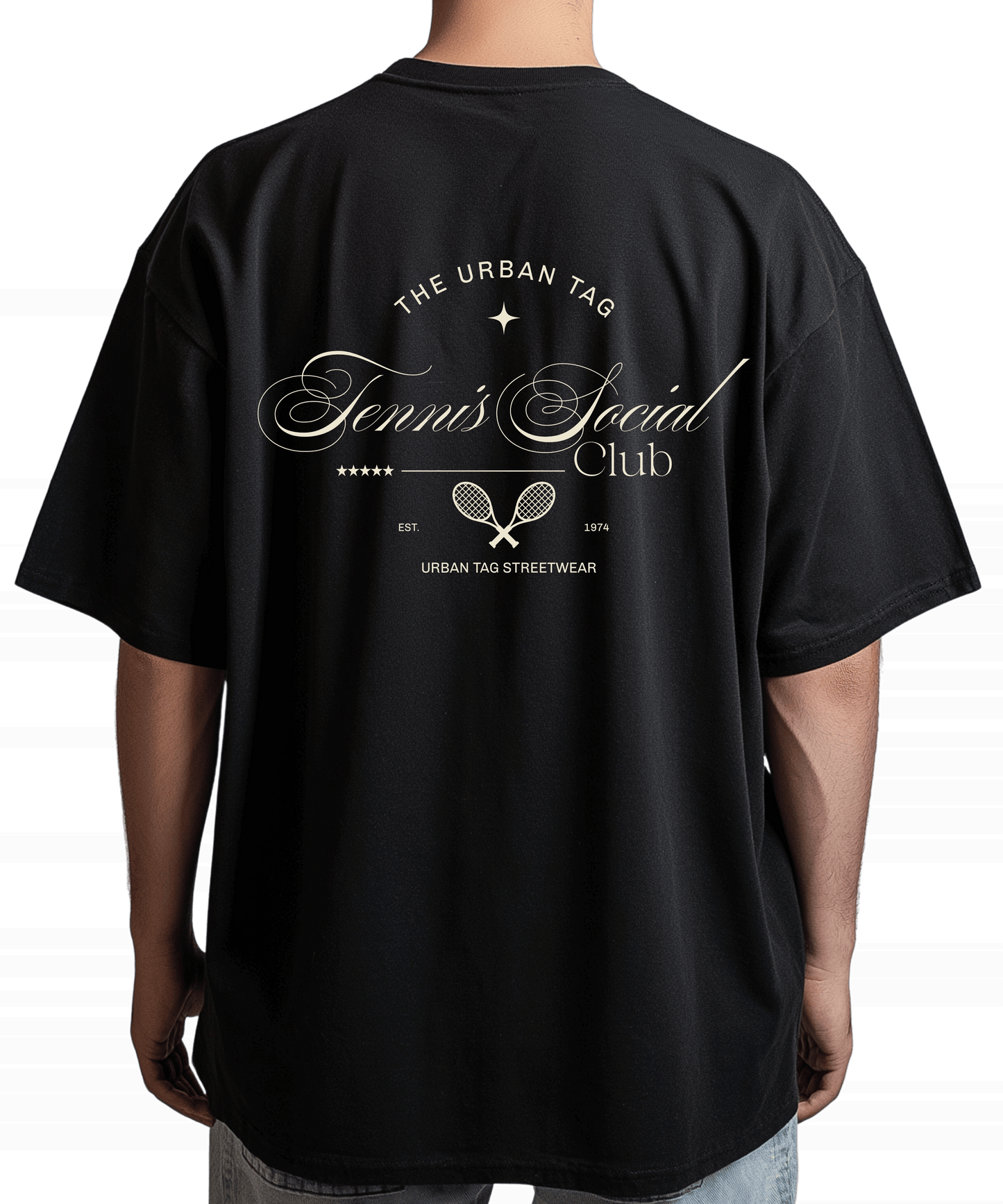 Urban Tag Oversized T-Shirt – "Tennis Social Club"