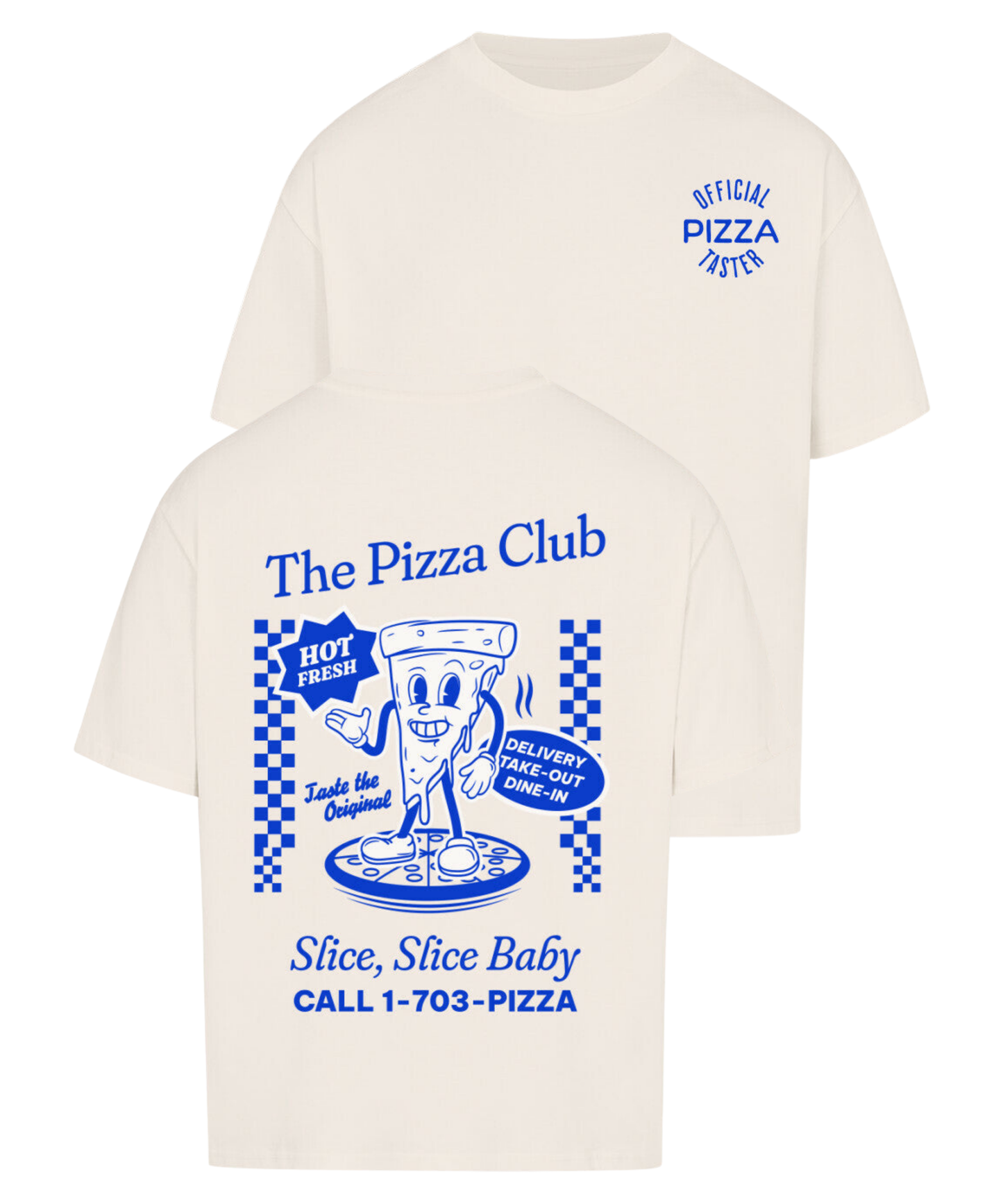 Urban Tag Oversized T-Shirt – "The Pizza Club"