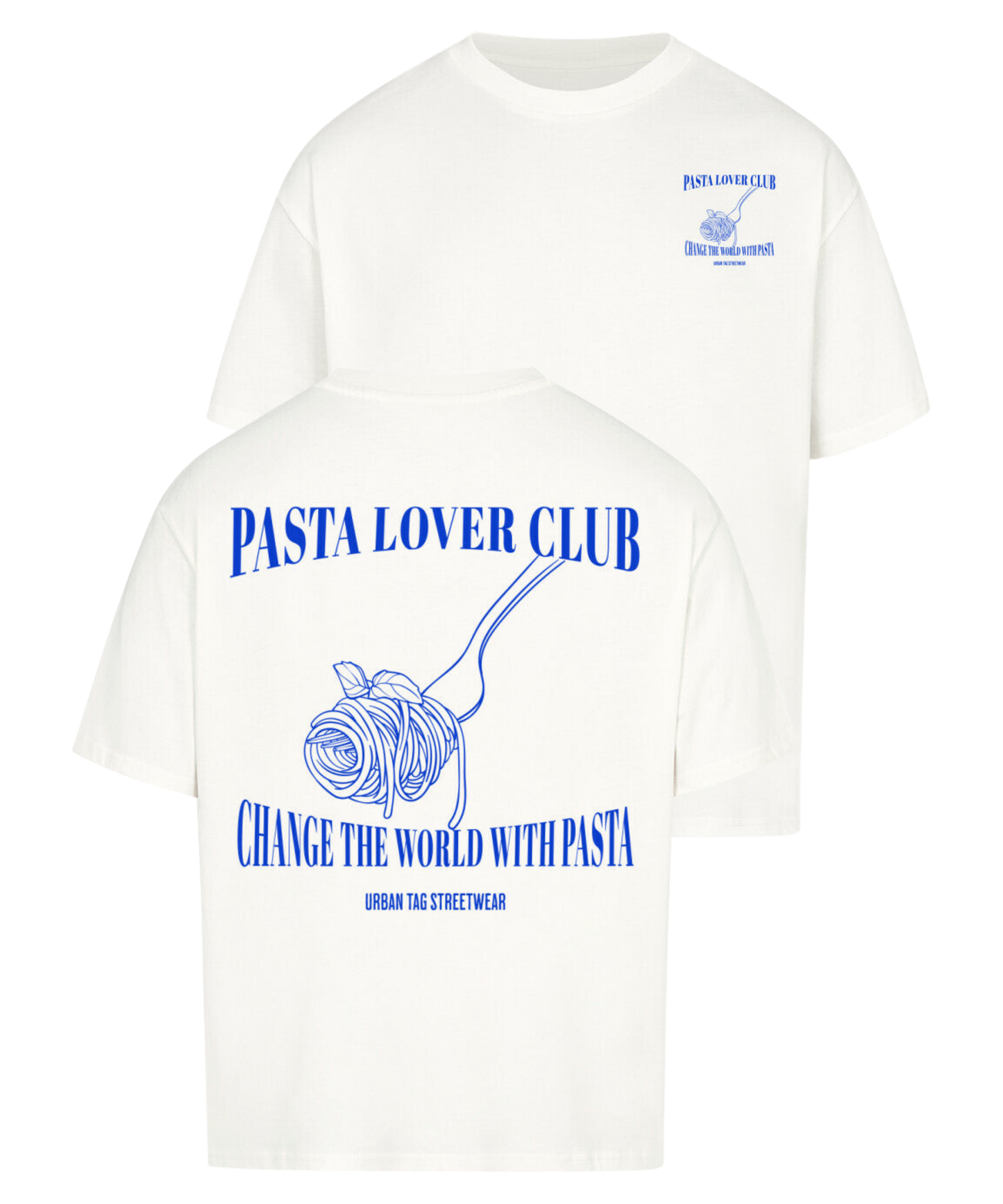 Urban Tag Oversized T-Shirt – "Pasta Lover Club"