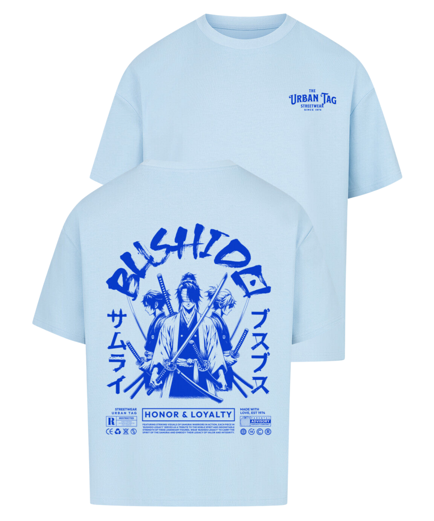 Urban Tag Oversized T-Shirt – "Bushido Samurai"