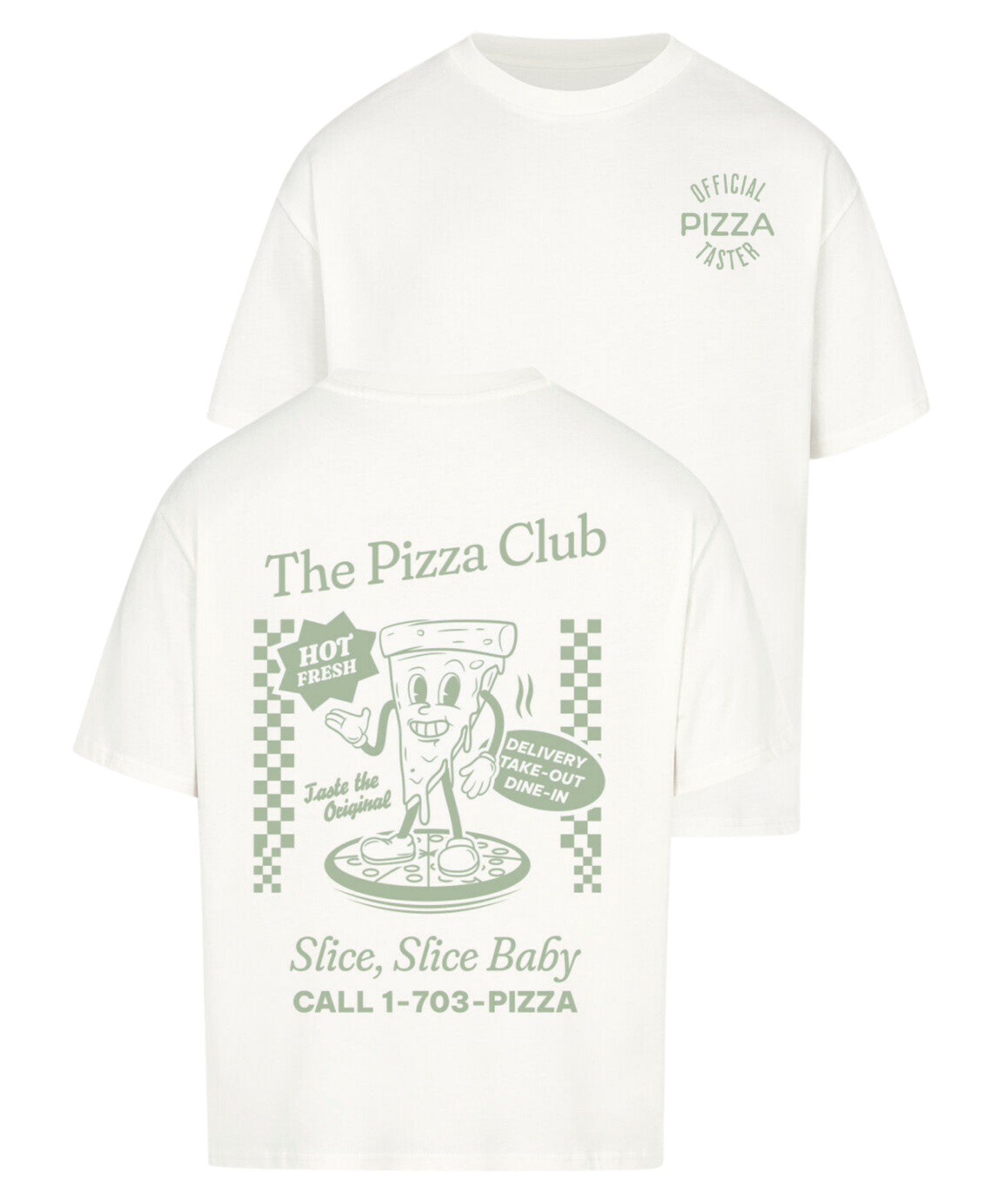 Urban Tag Oversized T-Shirt – "The Pizza Club"