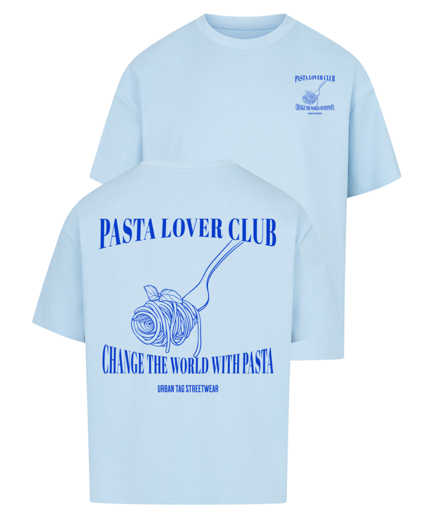 Urban Tag Oversized T-Shirt – "Pasta Lover Club"