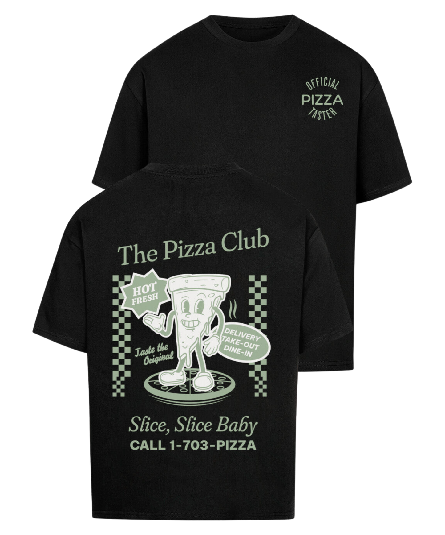 Urban Tag Oversized T-Shirt – "The Pizza Club"