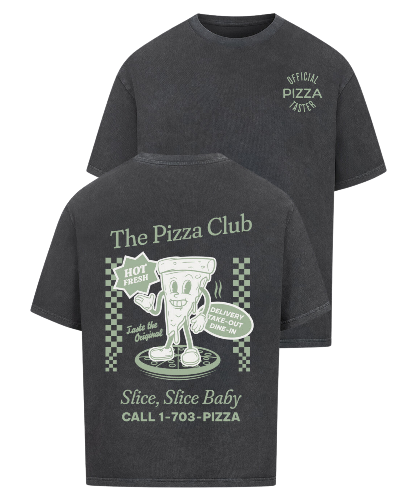Urban Tag Oversized T-Shirt – "The Pizza Club"