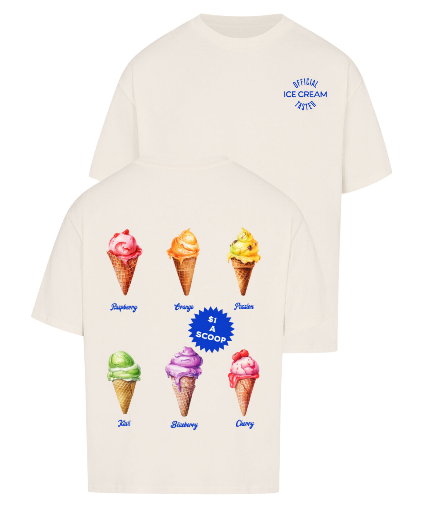 Urban Tag Oversized T-Shirt – "Ice Cream Club"