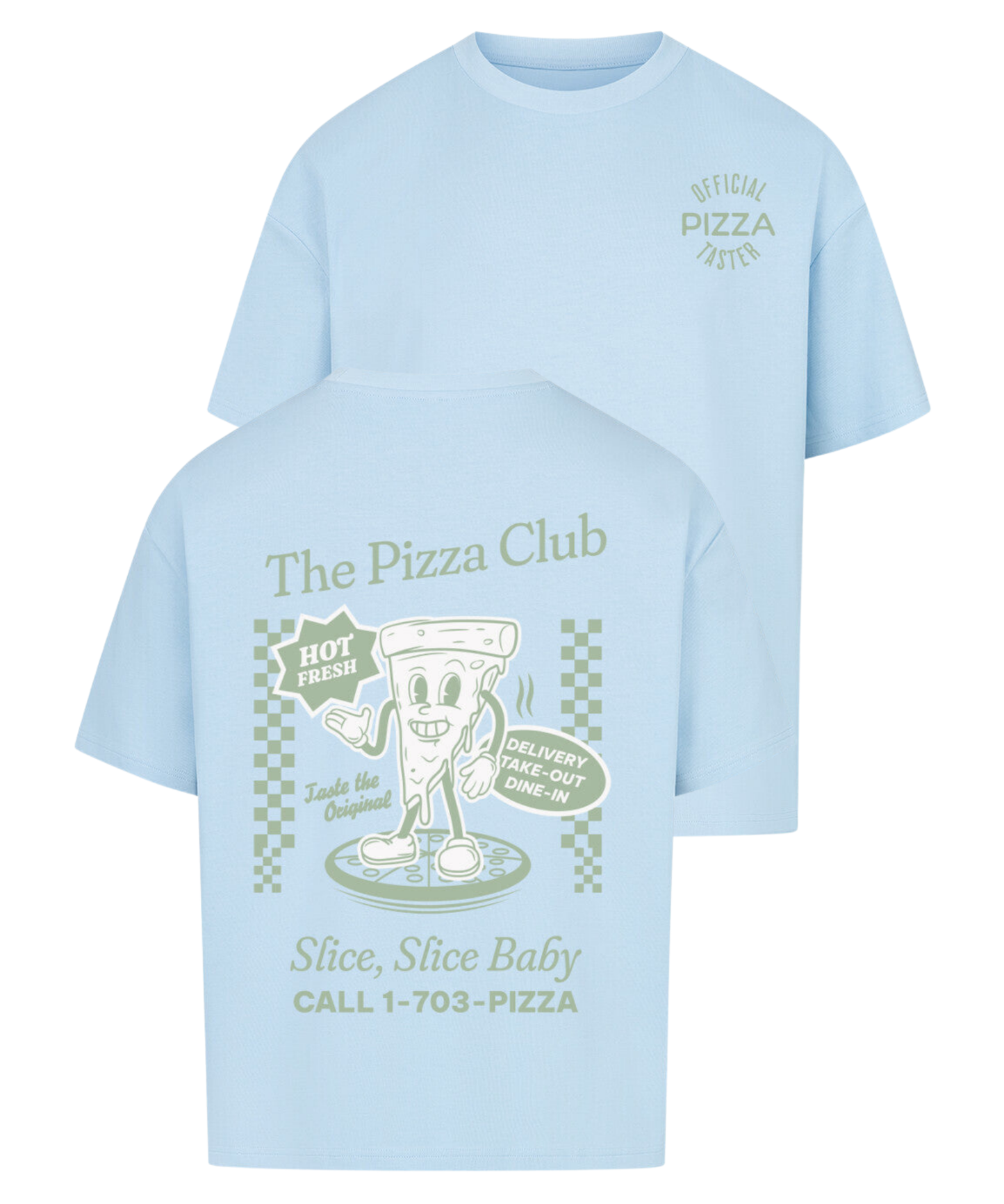 Urban Tag Oversized T-Shirt – "The Pizza Club"