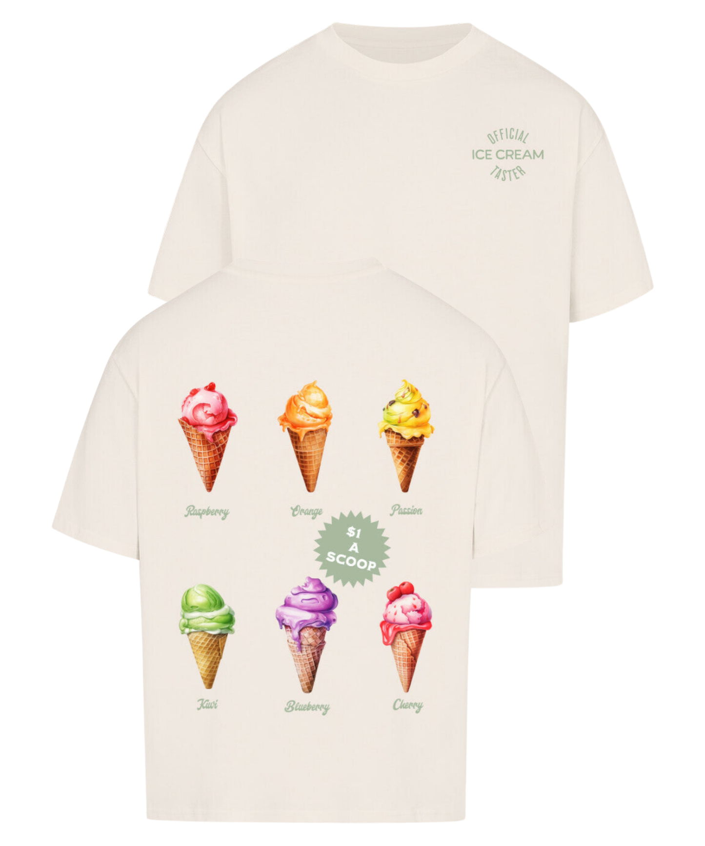 Urban Tag Oversized T-Shirt – "Ice Cream Club"