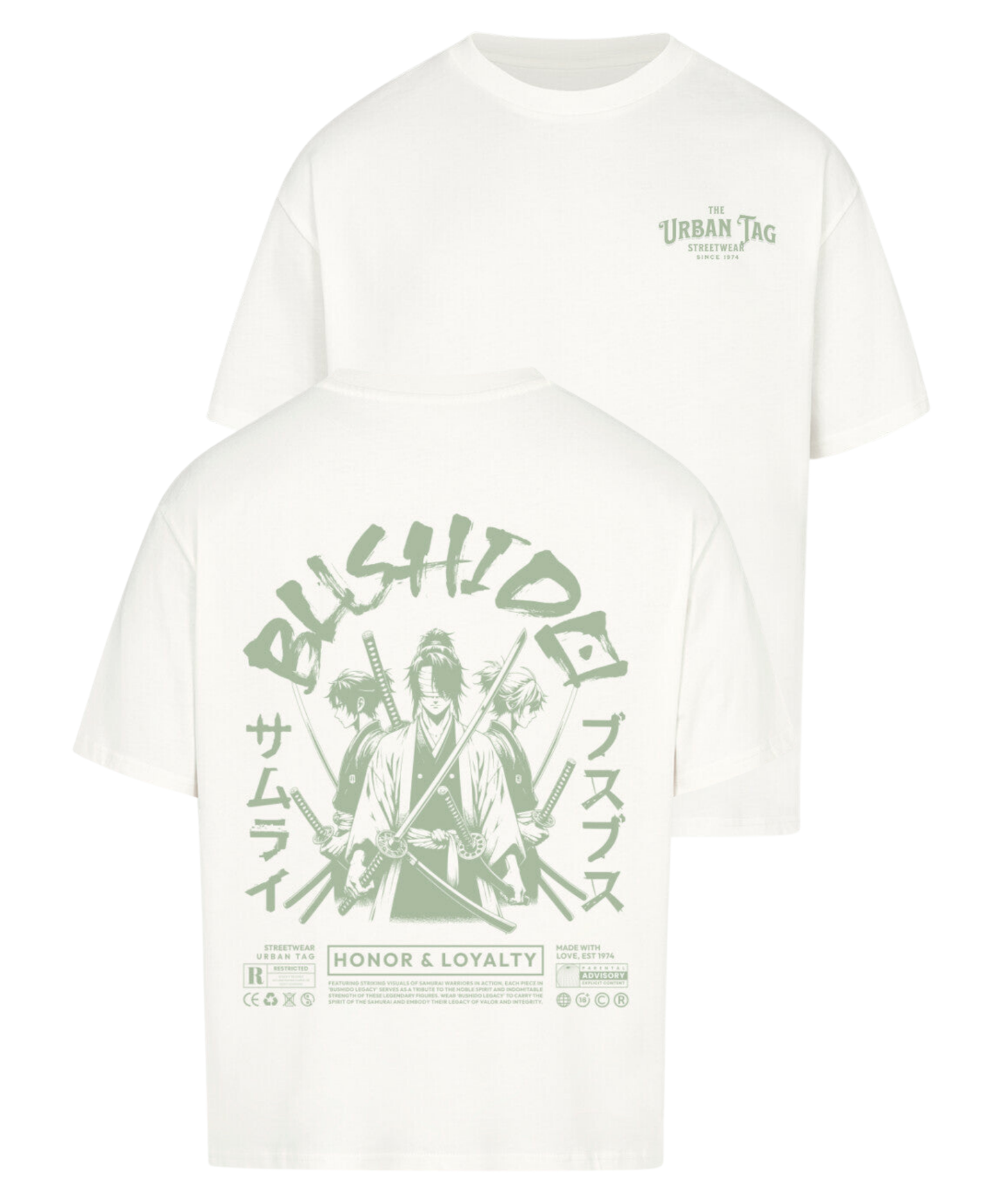 Urban Tag Oversized T-Shirt – "Bushido Samurai"