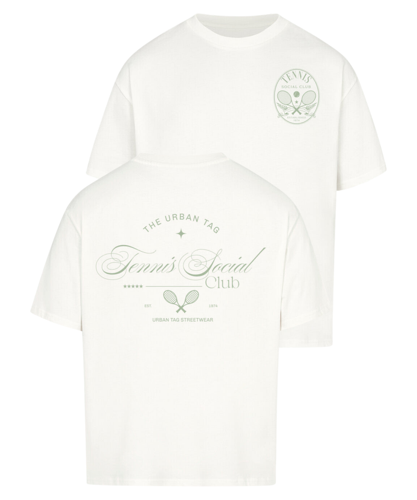 Urban Tag Oversized T-Shirt – "Tennis Social Club"