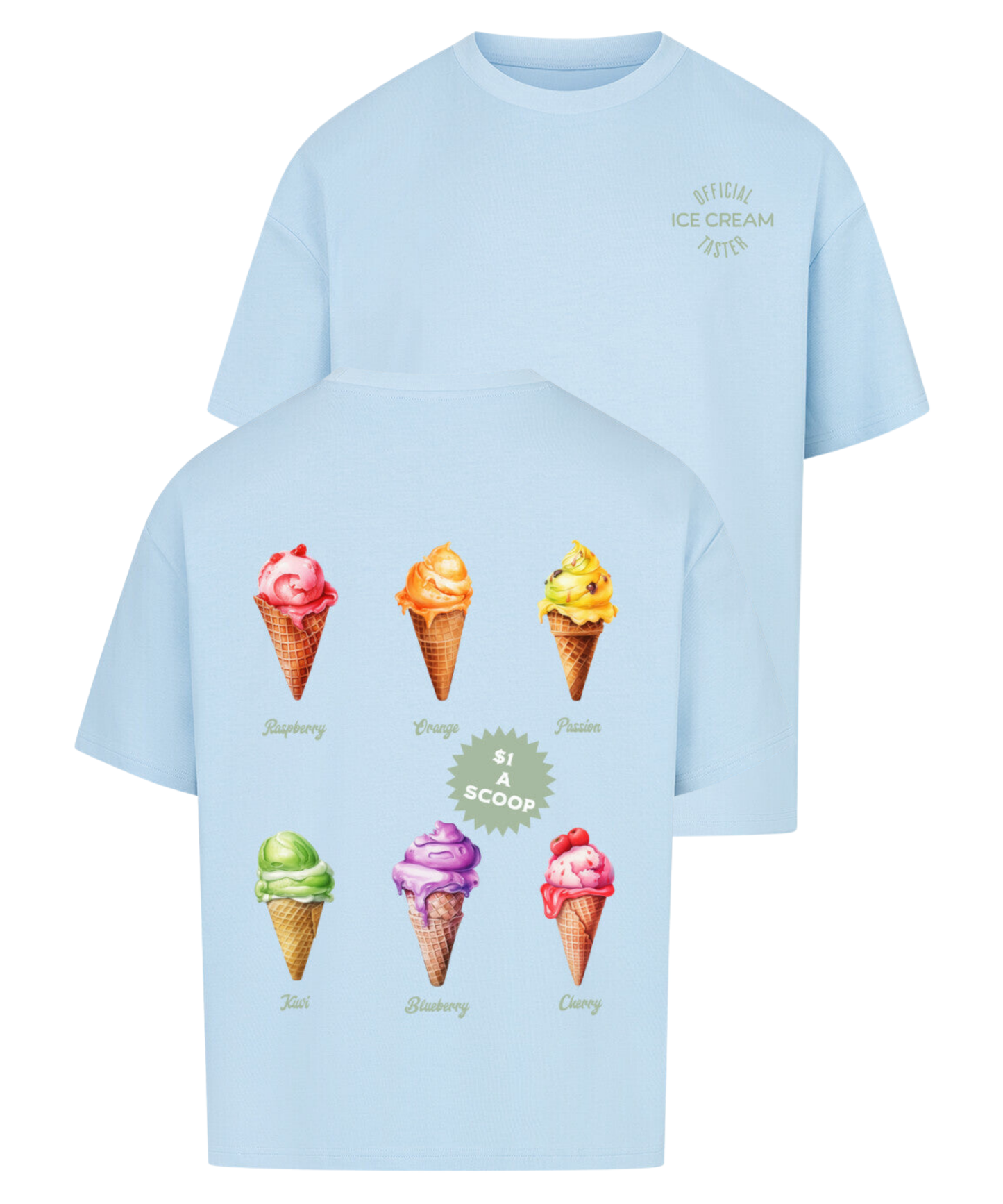 Urban Tag Oversized T-Shirt – "Ice Cream Club"