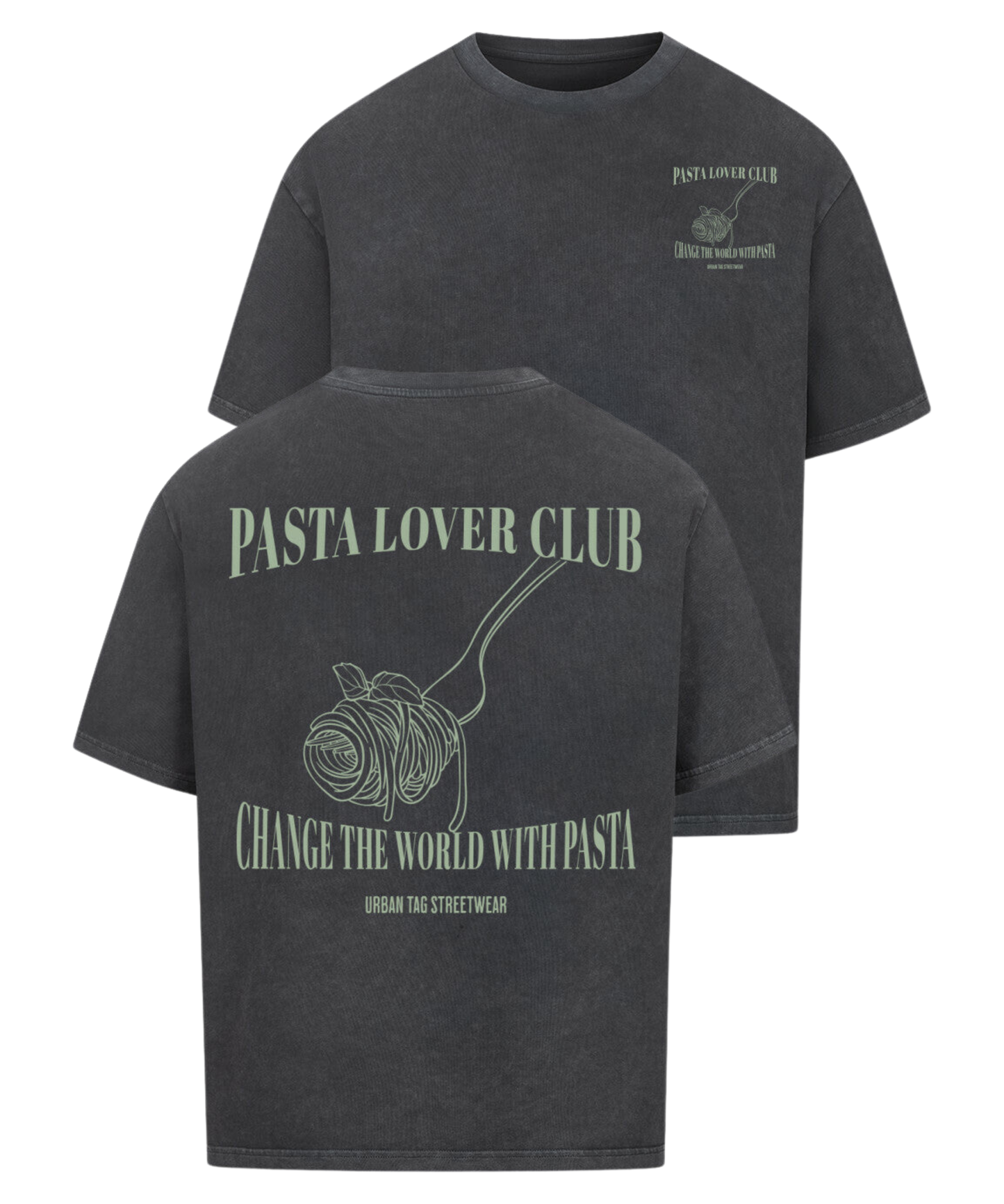 Urban Tag Oversized T-Shirt – "Pasta Lover Club"