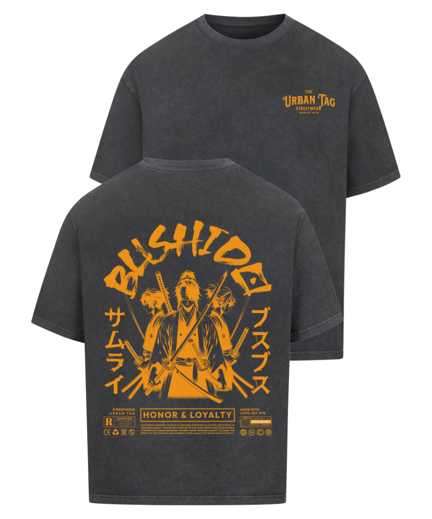 Urban Tag Oversized T-Shirt – "Bushido Samurai"