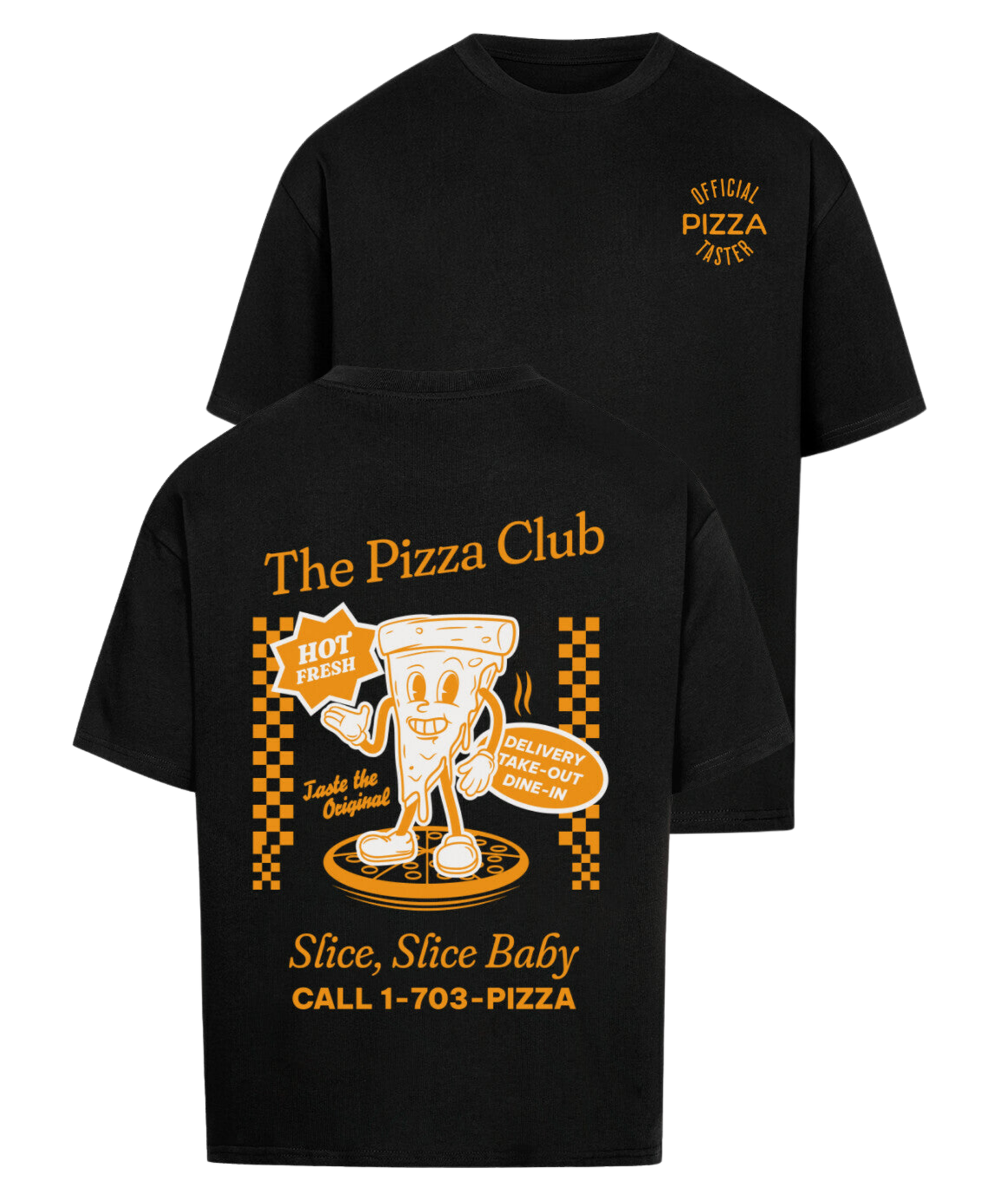 Urban Tag Oversized T-Shirt – "The Pizza Club"