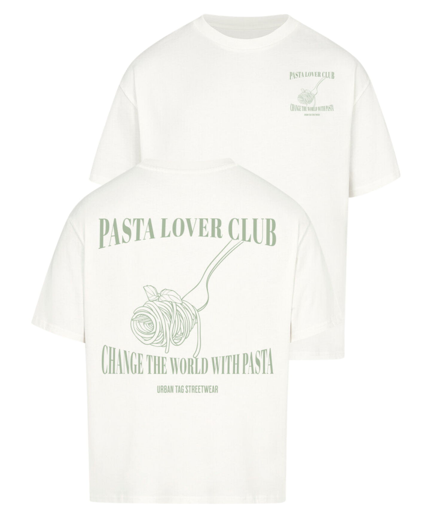 Urban Tag Oversized T-Shirt – "Pasta Lover Club"