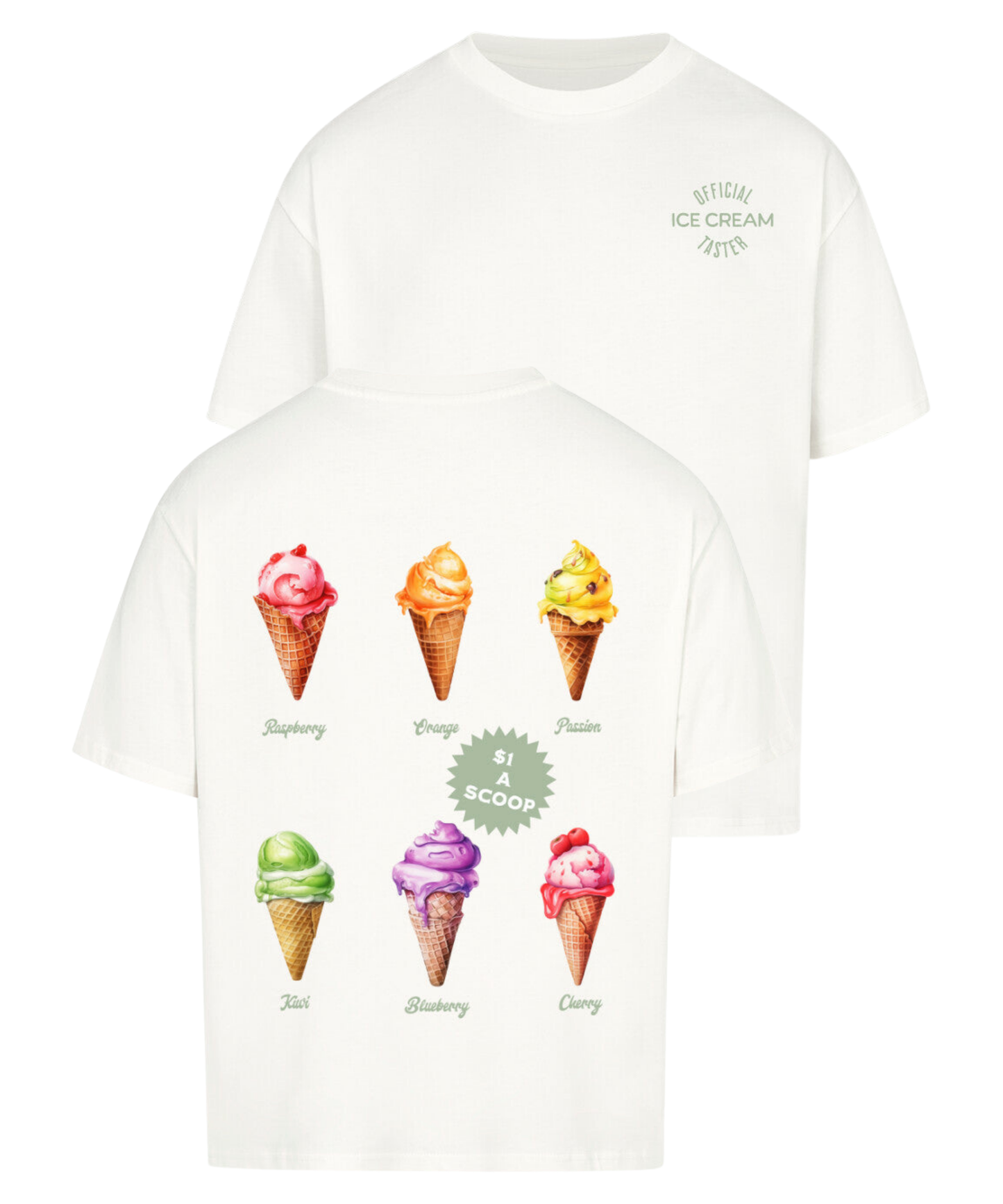 Urban Tag Oversized T-Shirt – "Ice Cream Club"