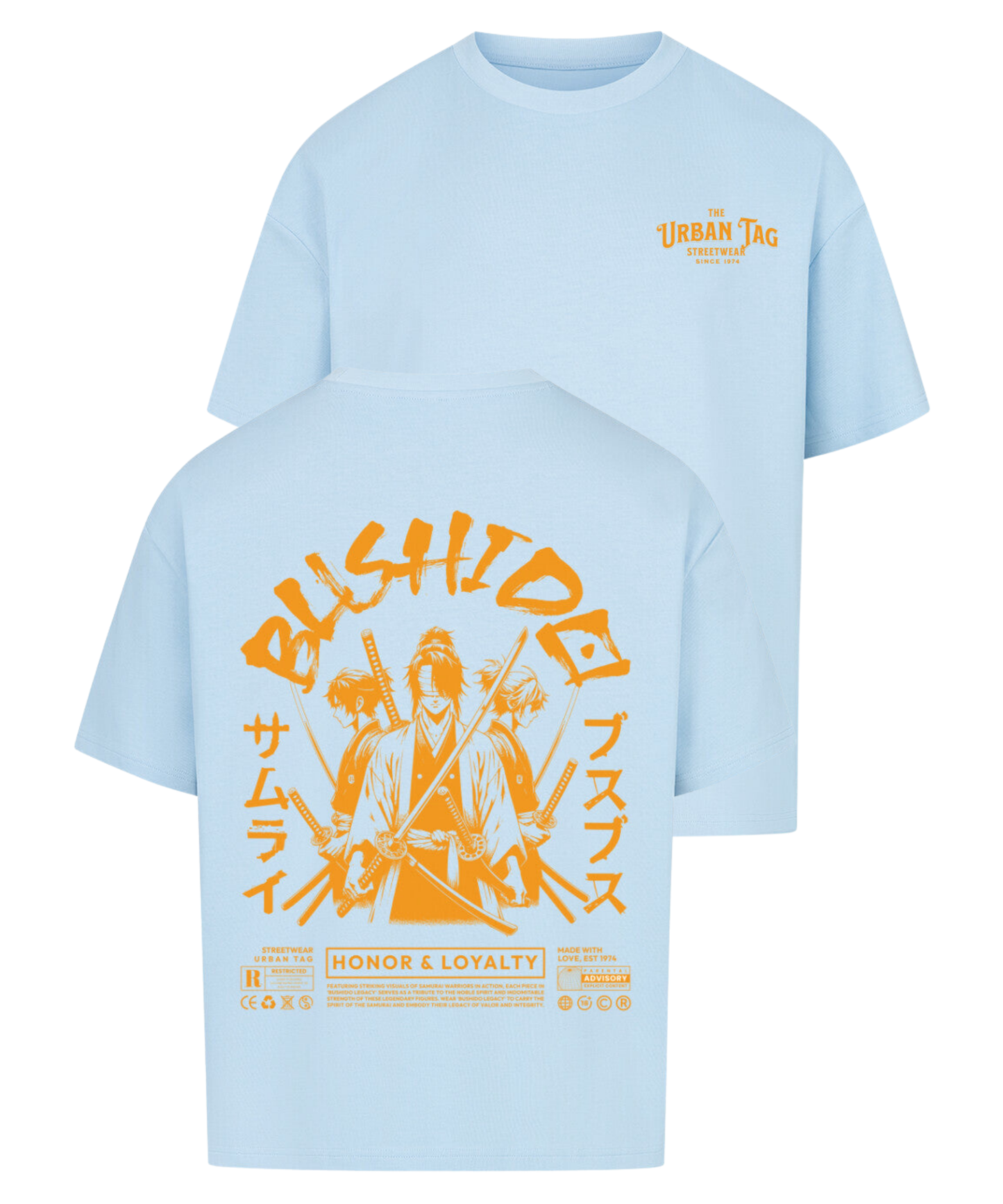 Urban Tag Oversized T-Shirt – "Bushido Samurai"