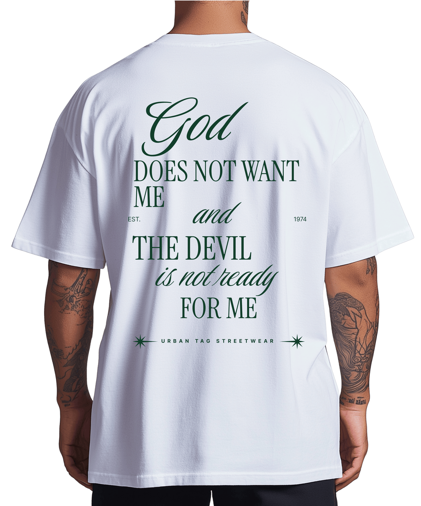 Urban Tag Oversized T-Shirt – "God & Devil"