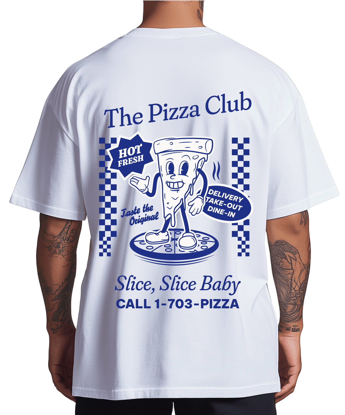 Urban Tag Oversized T-Shirt – "The Pizza Club"