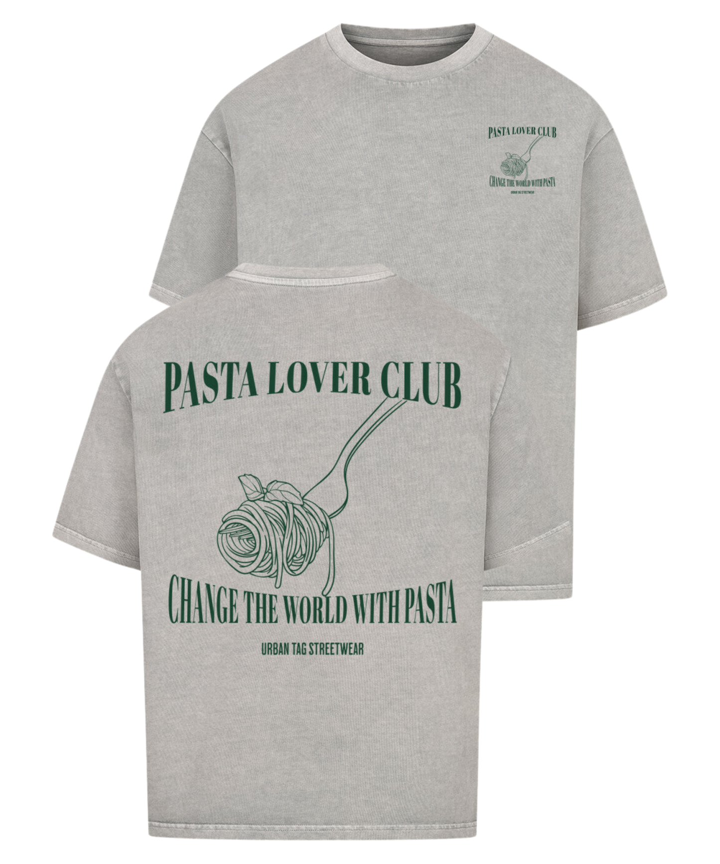 Urban Tag Oversized T-Shirt – "Pasta Lover Club"