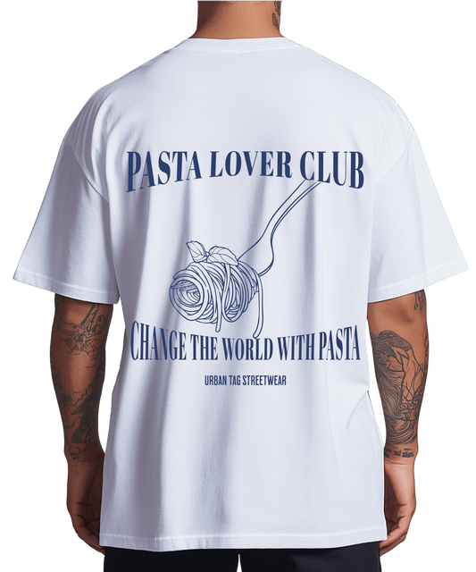 Urban Tag Oversized T-Shirt – "Pasta Lover Club"