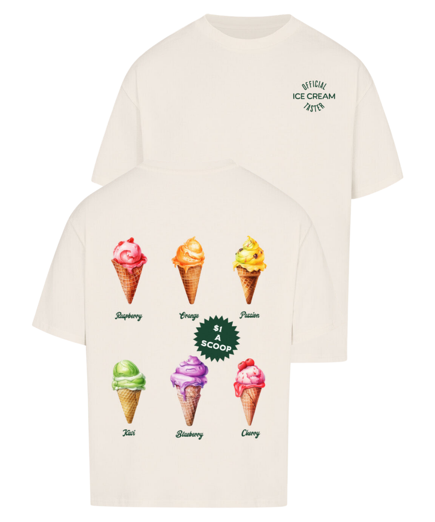 Urban Tag Oversized T-Shirt – "Ice Cream Club"