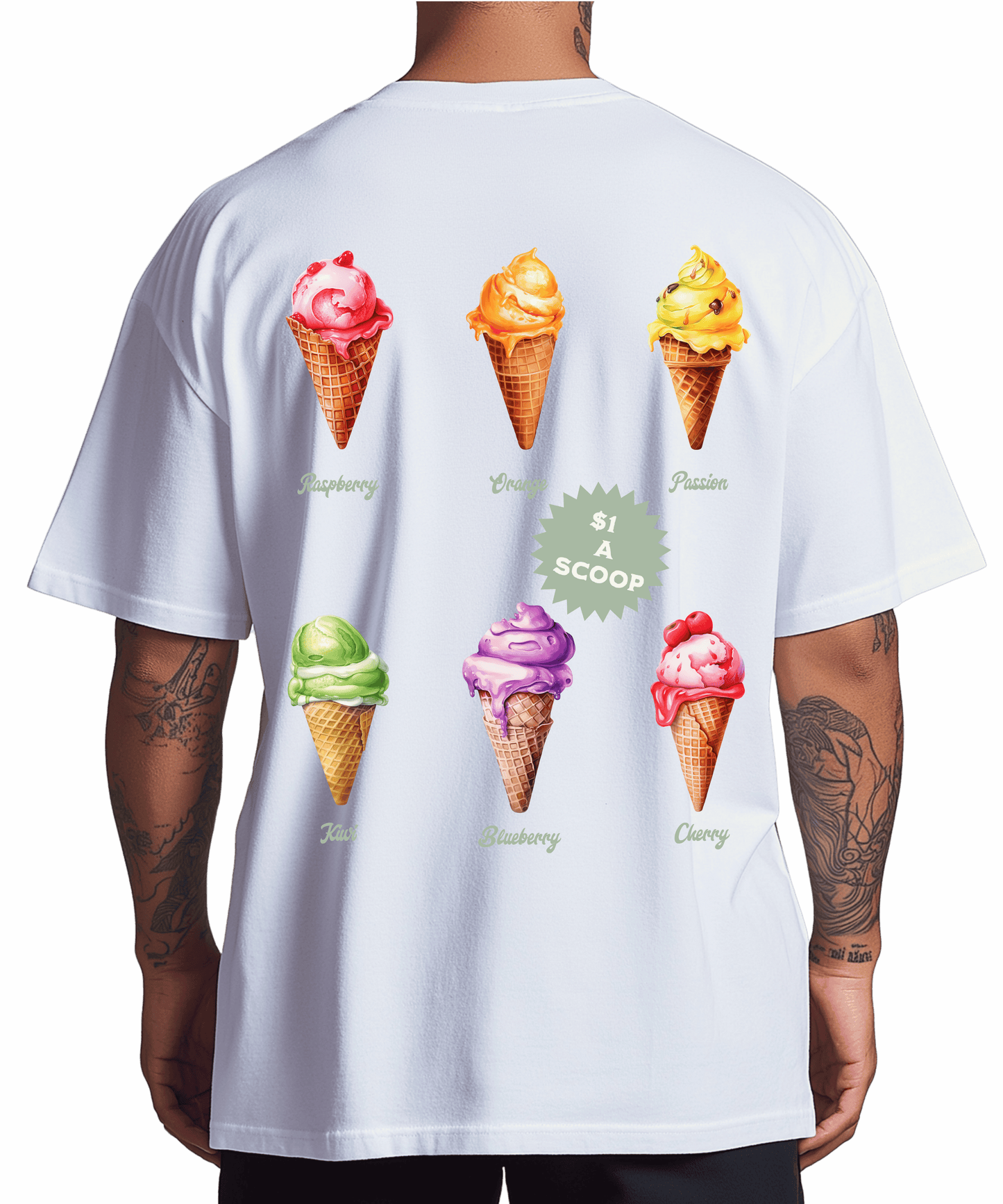 Urban Tag Oversized T-Shirt – "Ice Cream Club"